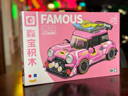 Pink Travel Building Blocks Famous Car