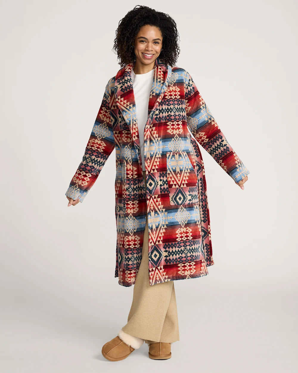 PENDLETON WOMEN'S DESERT SKY COTTON TERRY VELOUR BATHROBE
