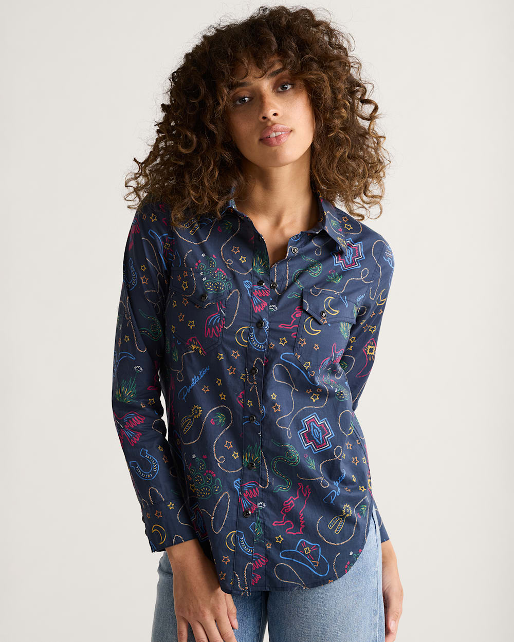 PENDLETON WOMEN'S WESTERN PRINT GAMBLER SHIRT