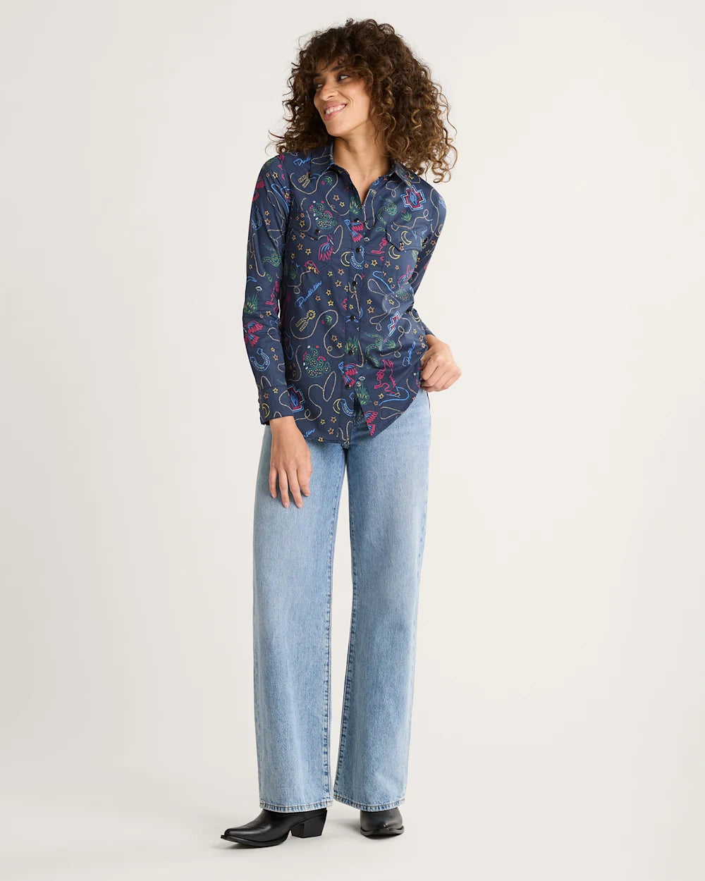 PENDLETON WOMEN'S WESTERN PRINT GAMBLER SHIRT