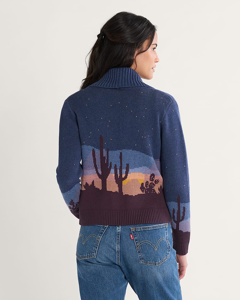 PENDLETON WOMEN'S WESTERN SCENIC COTTON CARDIGAN