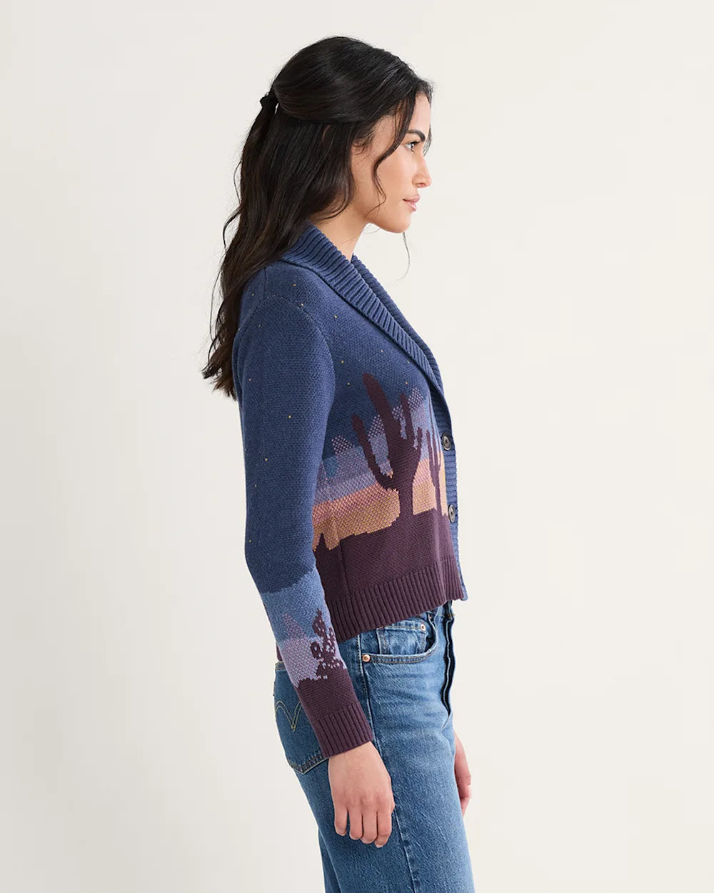 PENDLETON WOMEN'S WESTERN SCENIC COTTON CARDIGAN