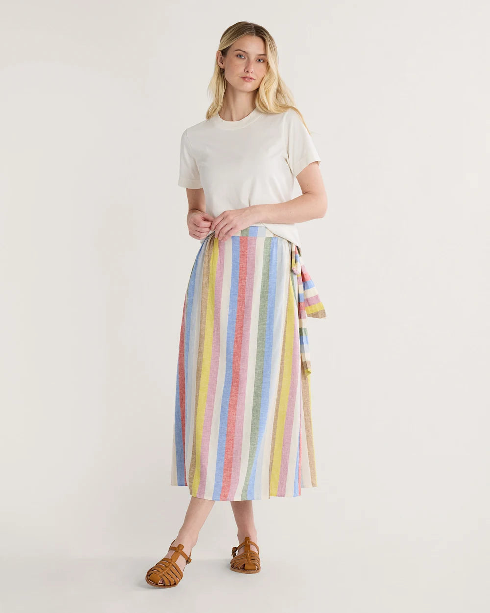 WOMEN'S PENDLETON LINEN WRAP SKIRT