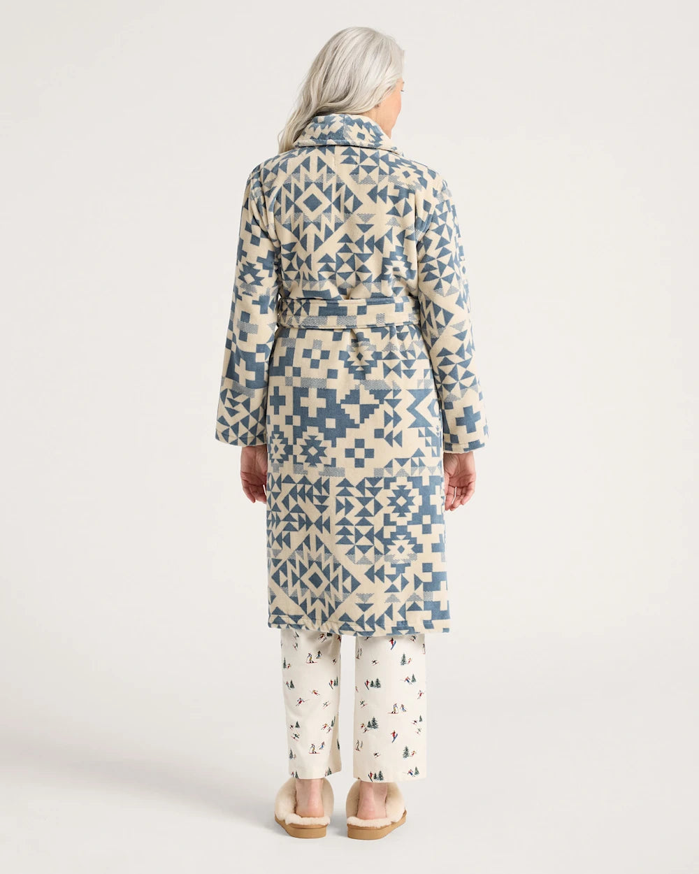 PENDLETON WOMEN'S BLUE RIDGE COTTON TERRY VELOUR BATHROBE