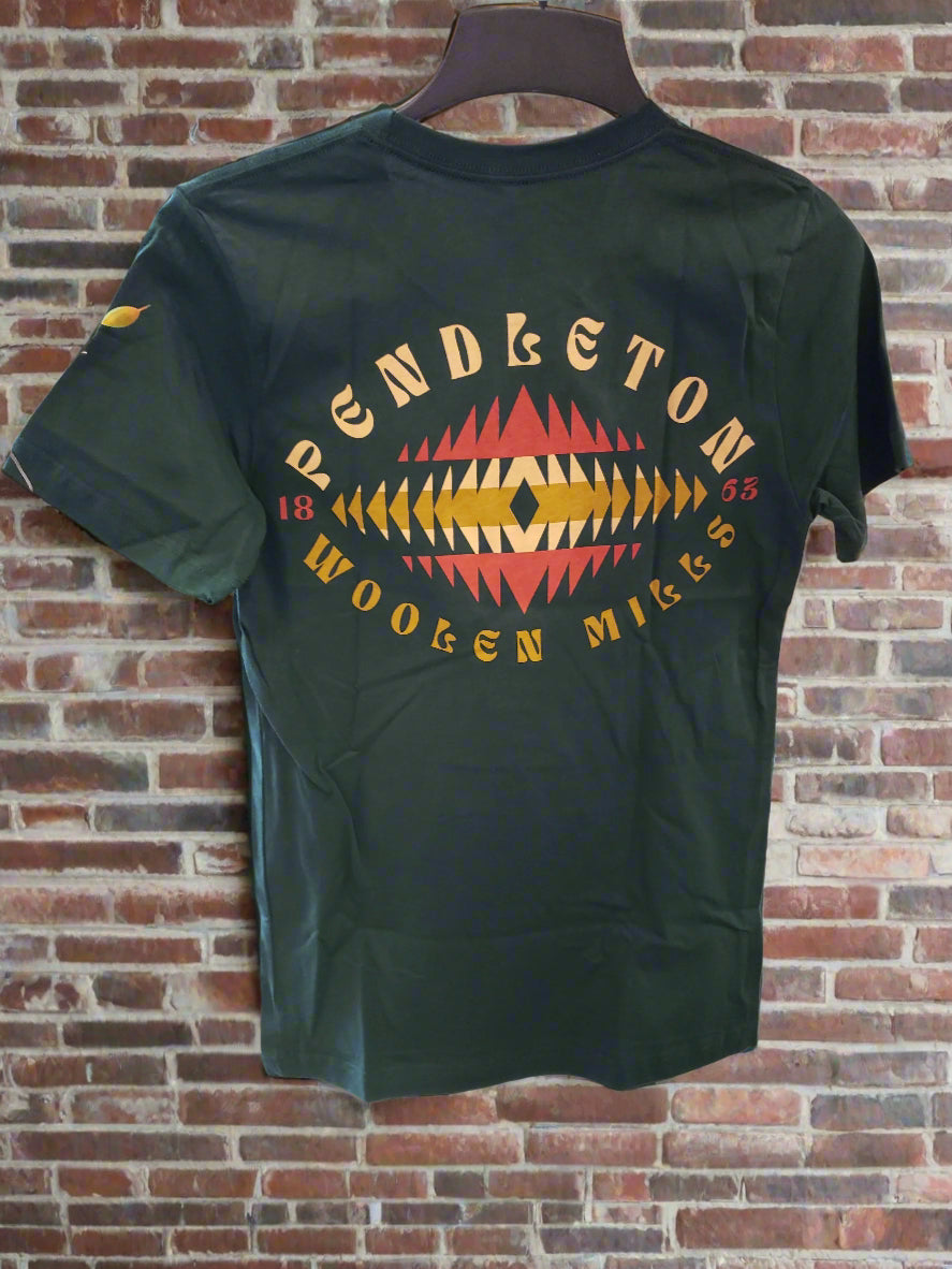 Pendleton Tye River Graphic Tee in Forest / Gold