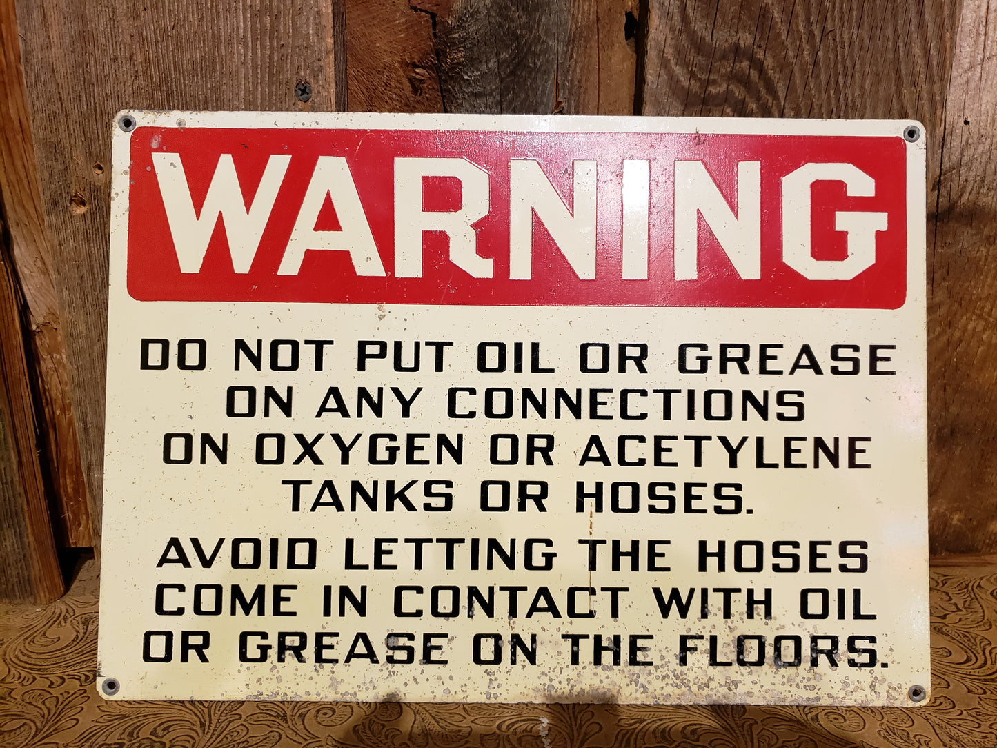 WARNING sign-vintage metal sign