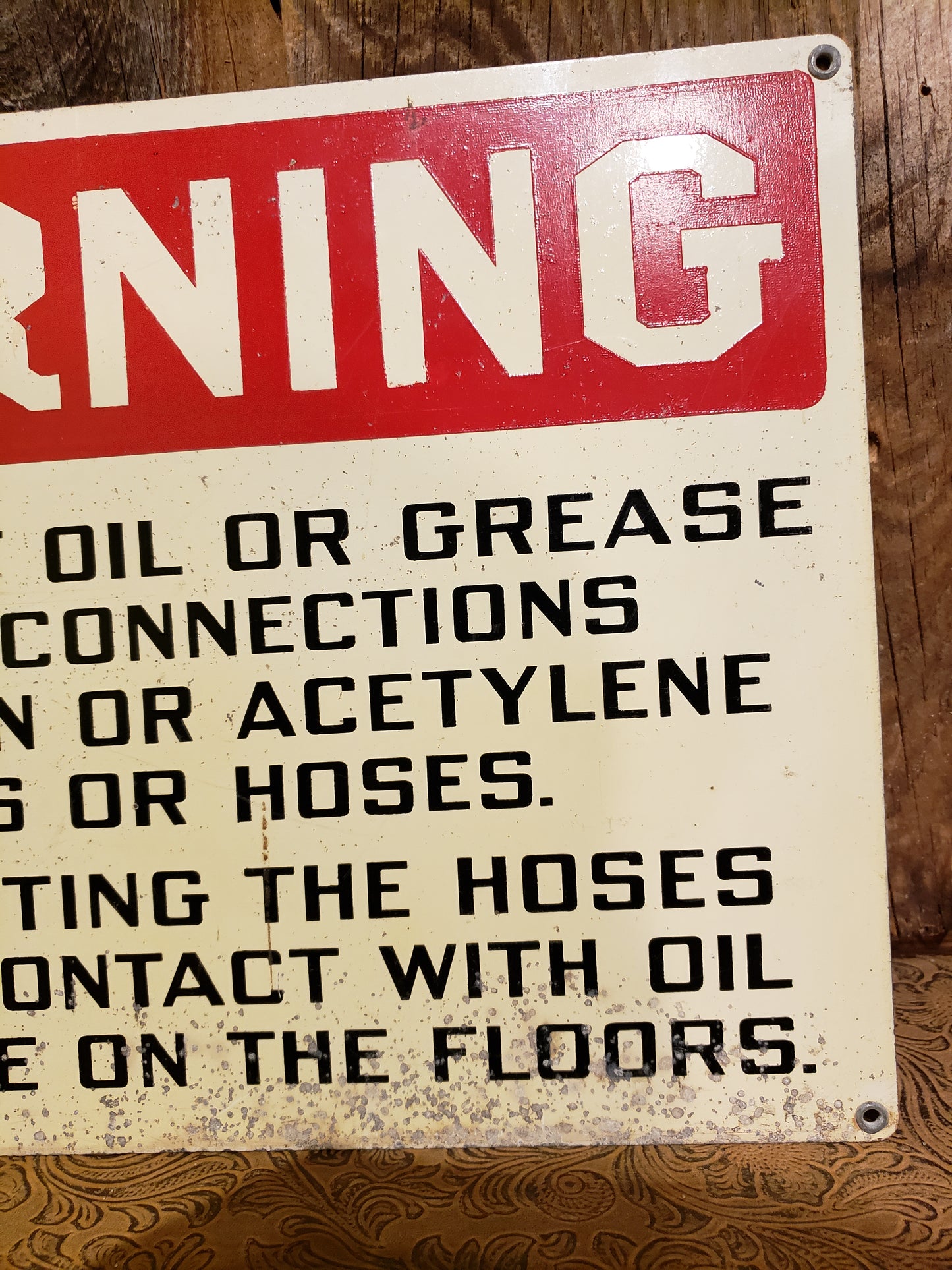 WARNING sign-vintage metal sign
