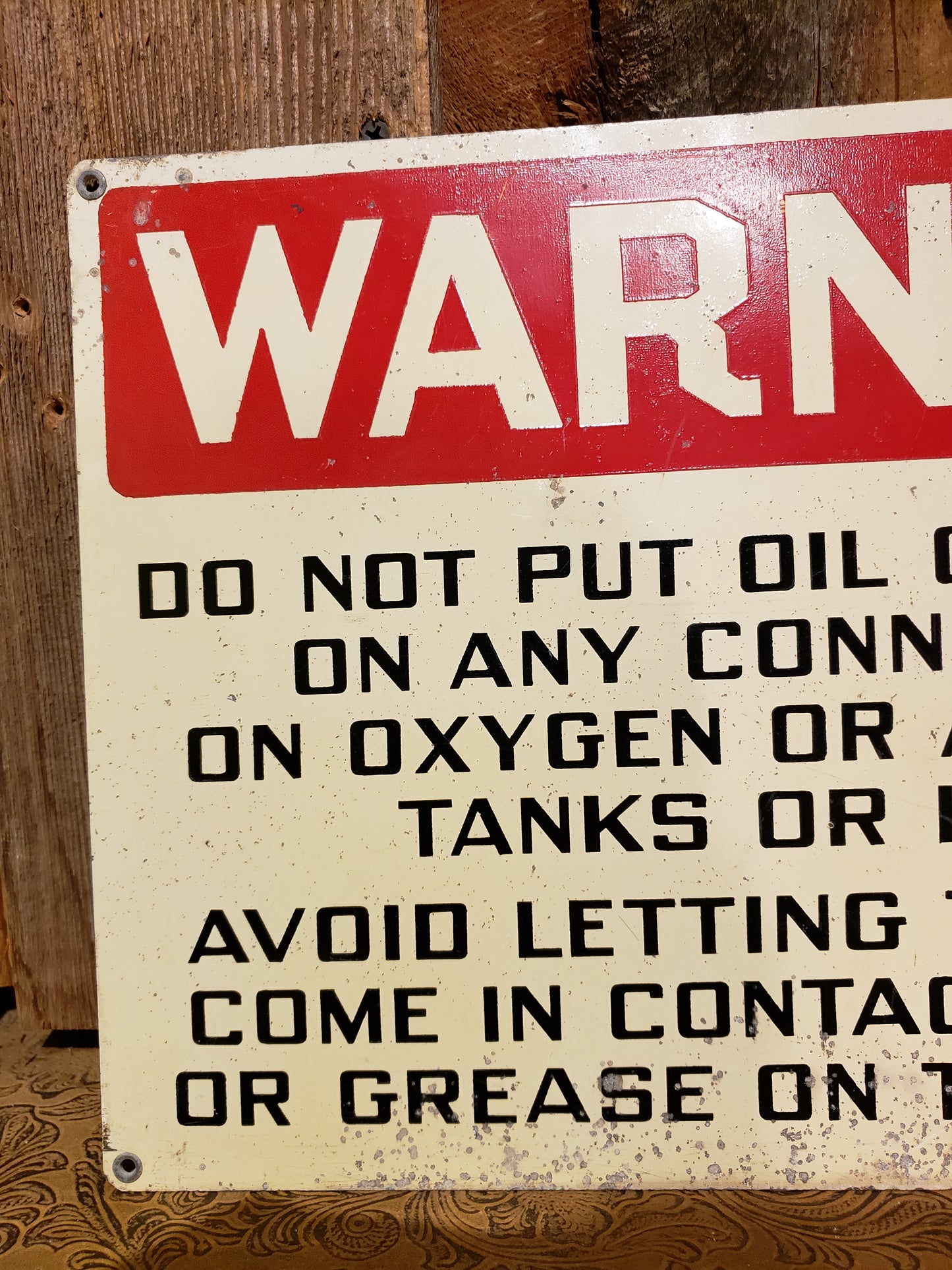WARNING sign-vintage metal sign