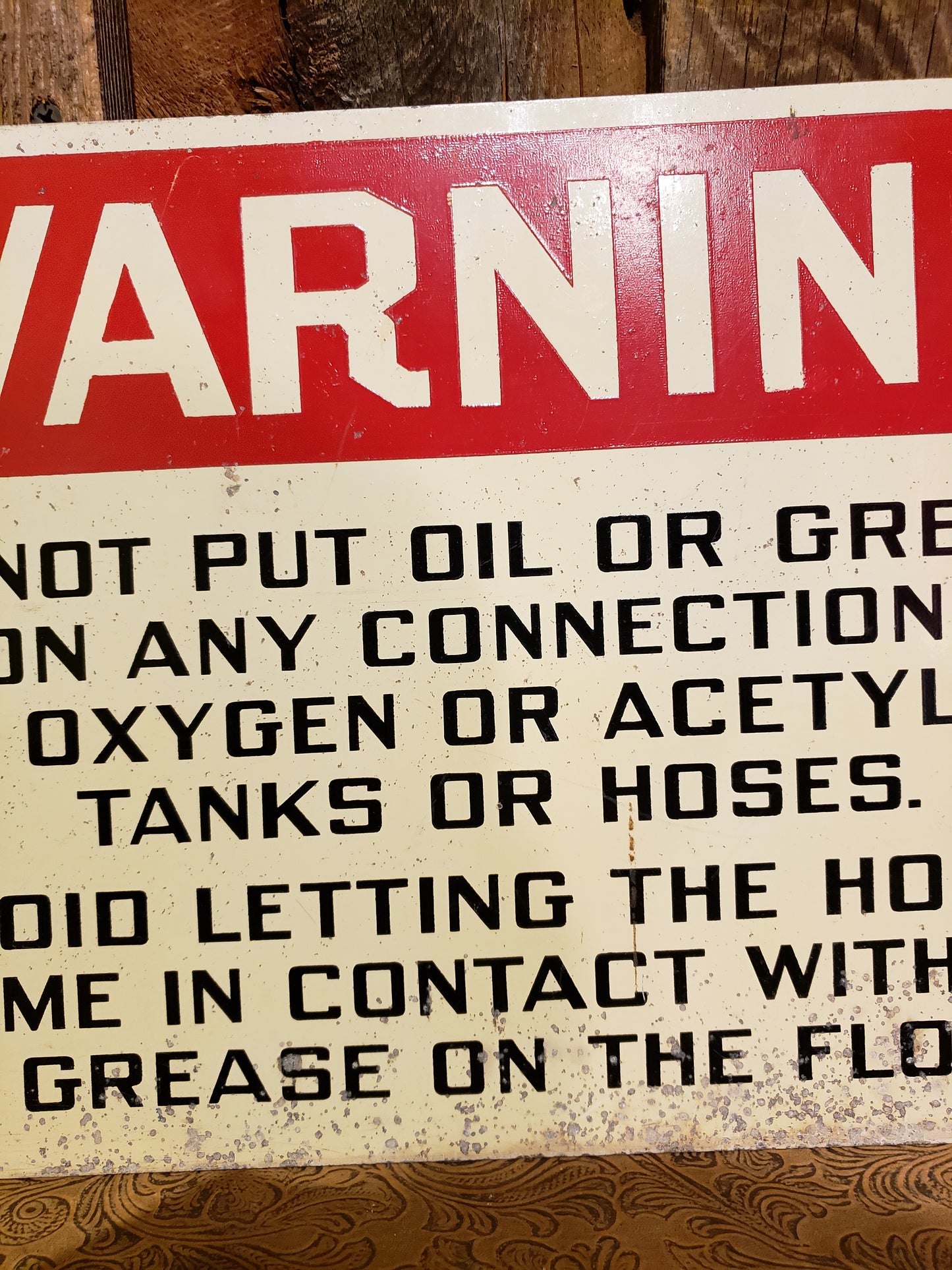 WARNING sign-vintage metal sign