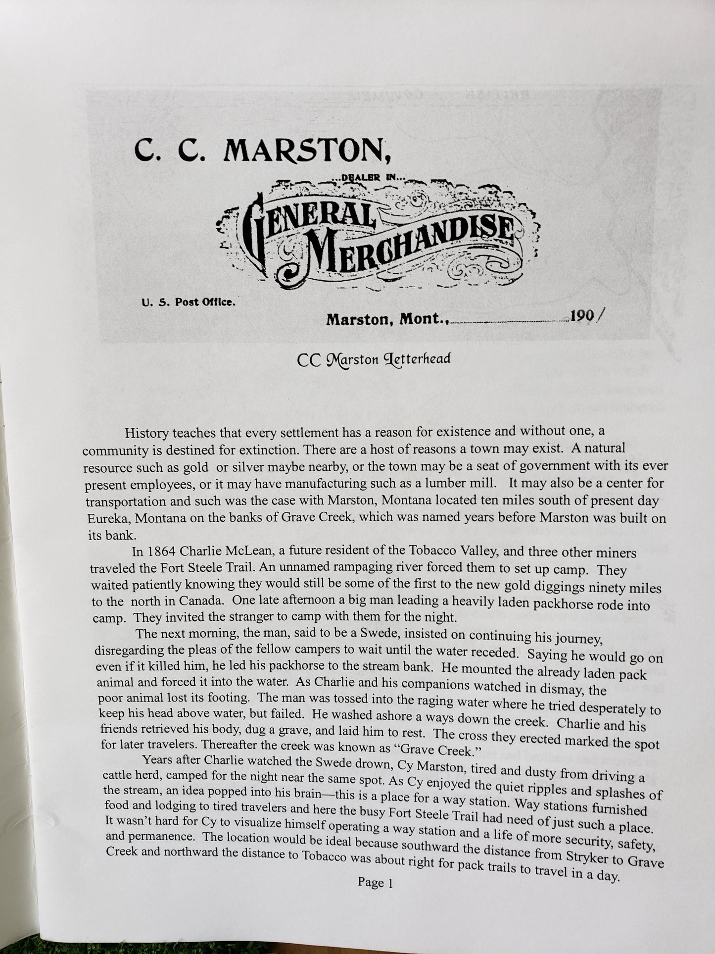Marston, A Tobacco Valley Ghost Town by Darris Flannagan