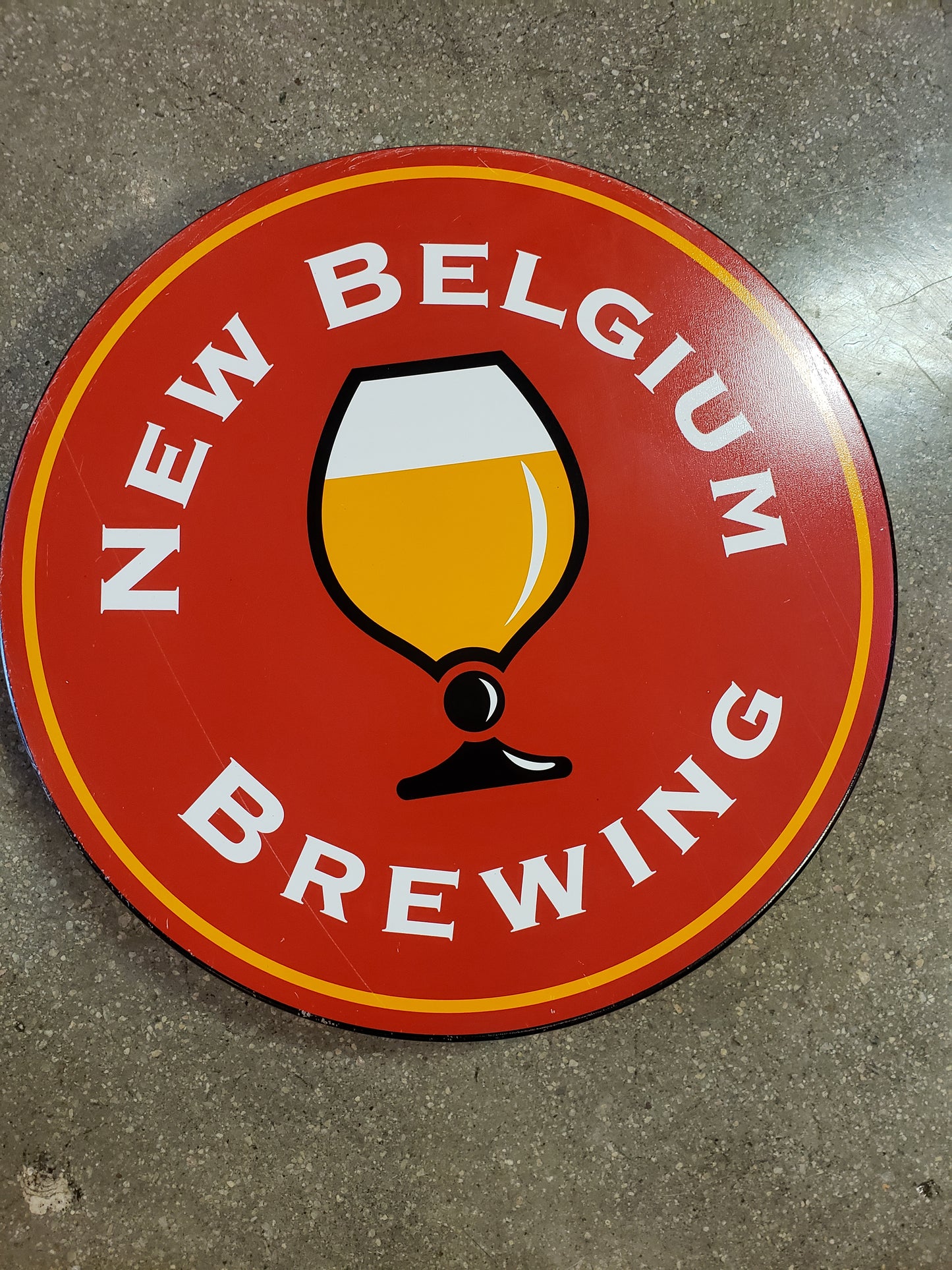 New Belgium Brewing Round Beer Tray