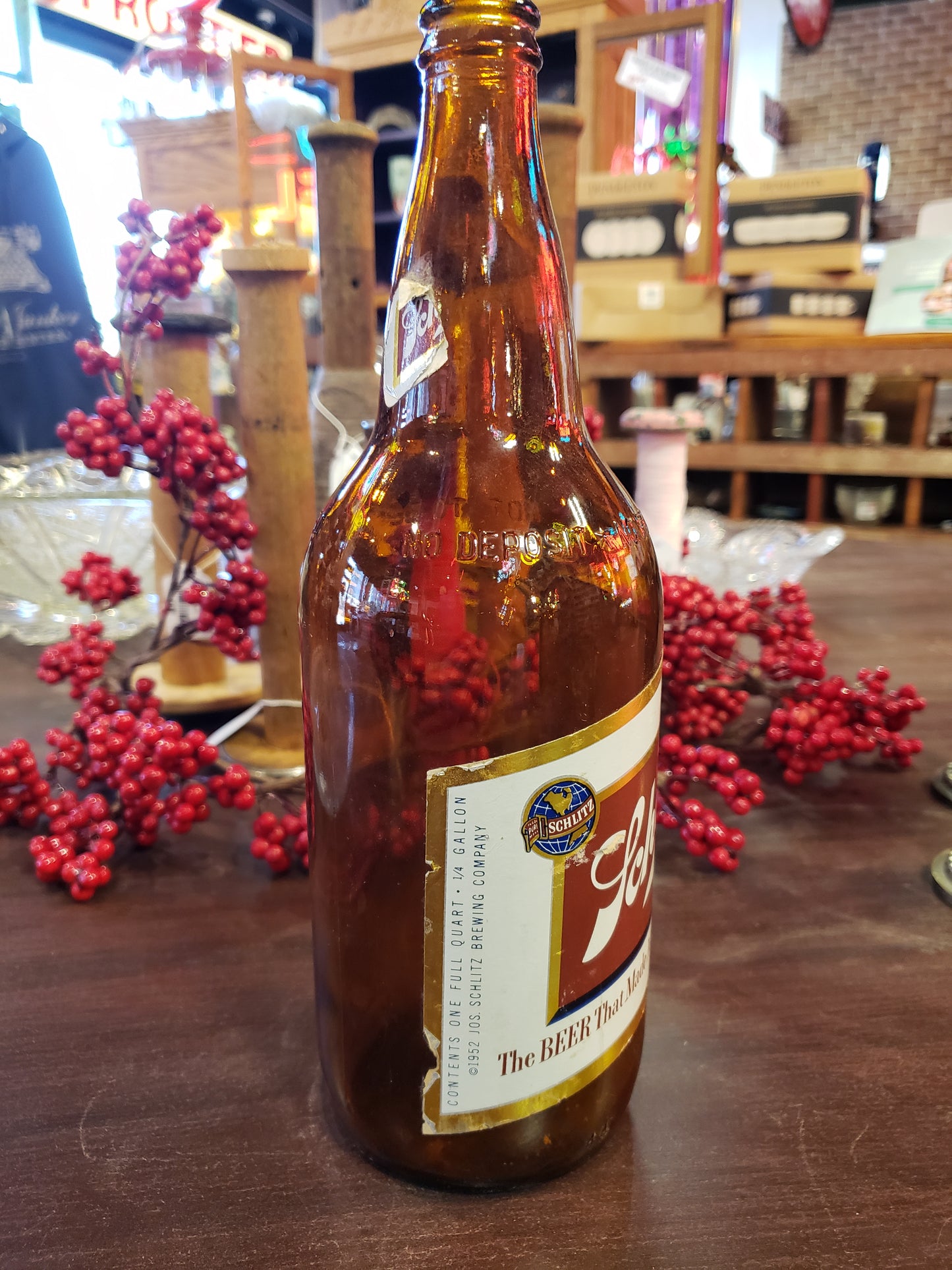 1952 Schlitz one quart bottle