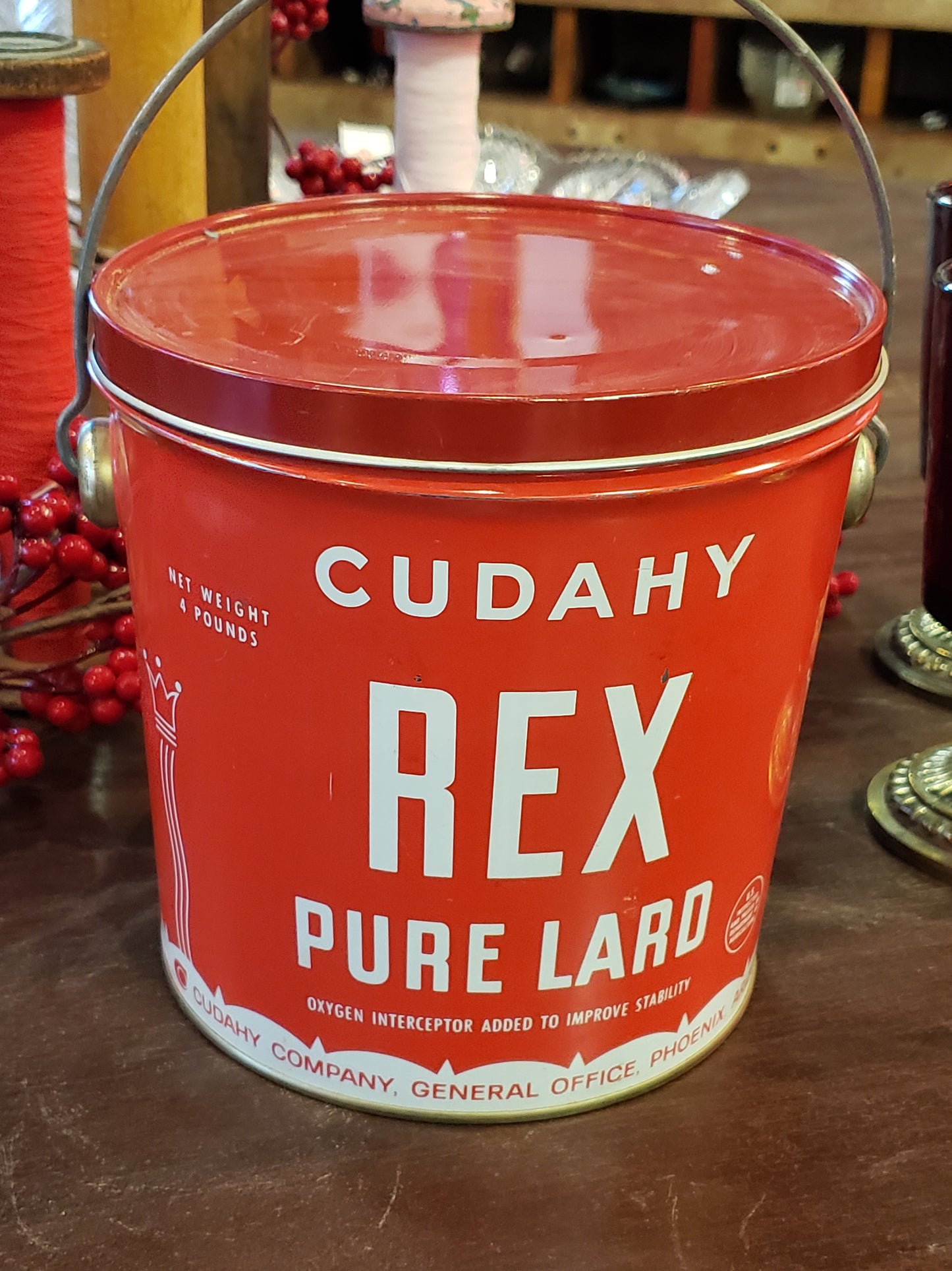 REX Cudahy Pure Lard bucket with lid