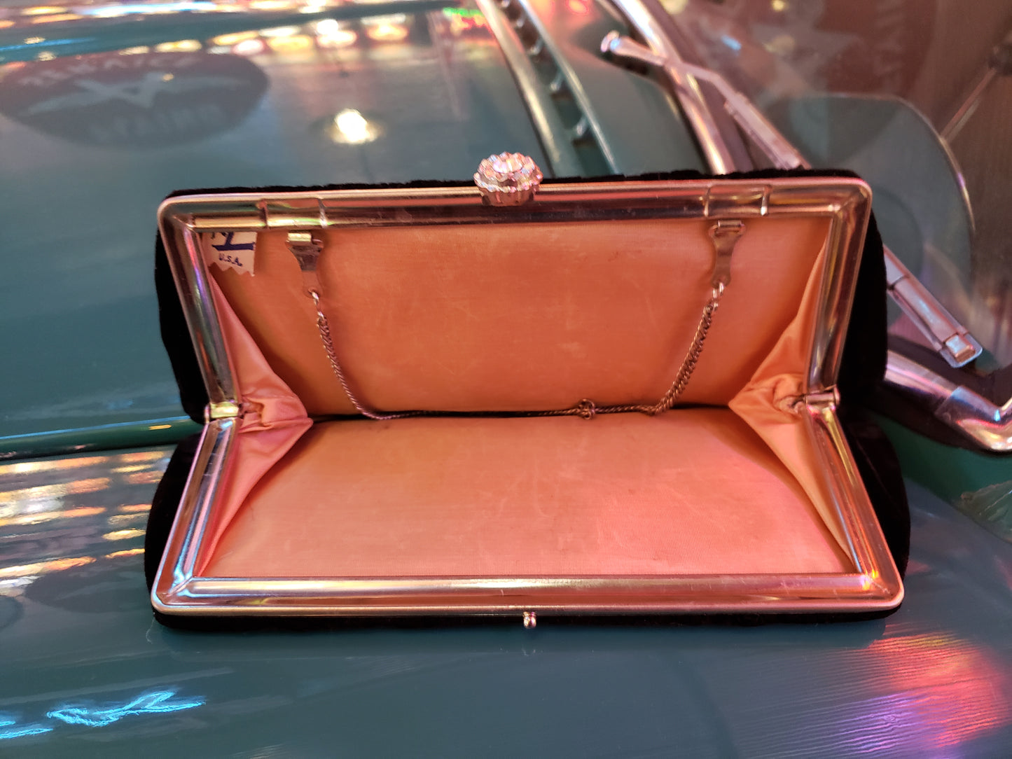 Vintage Black Velvet purse