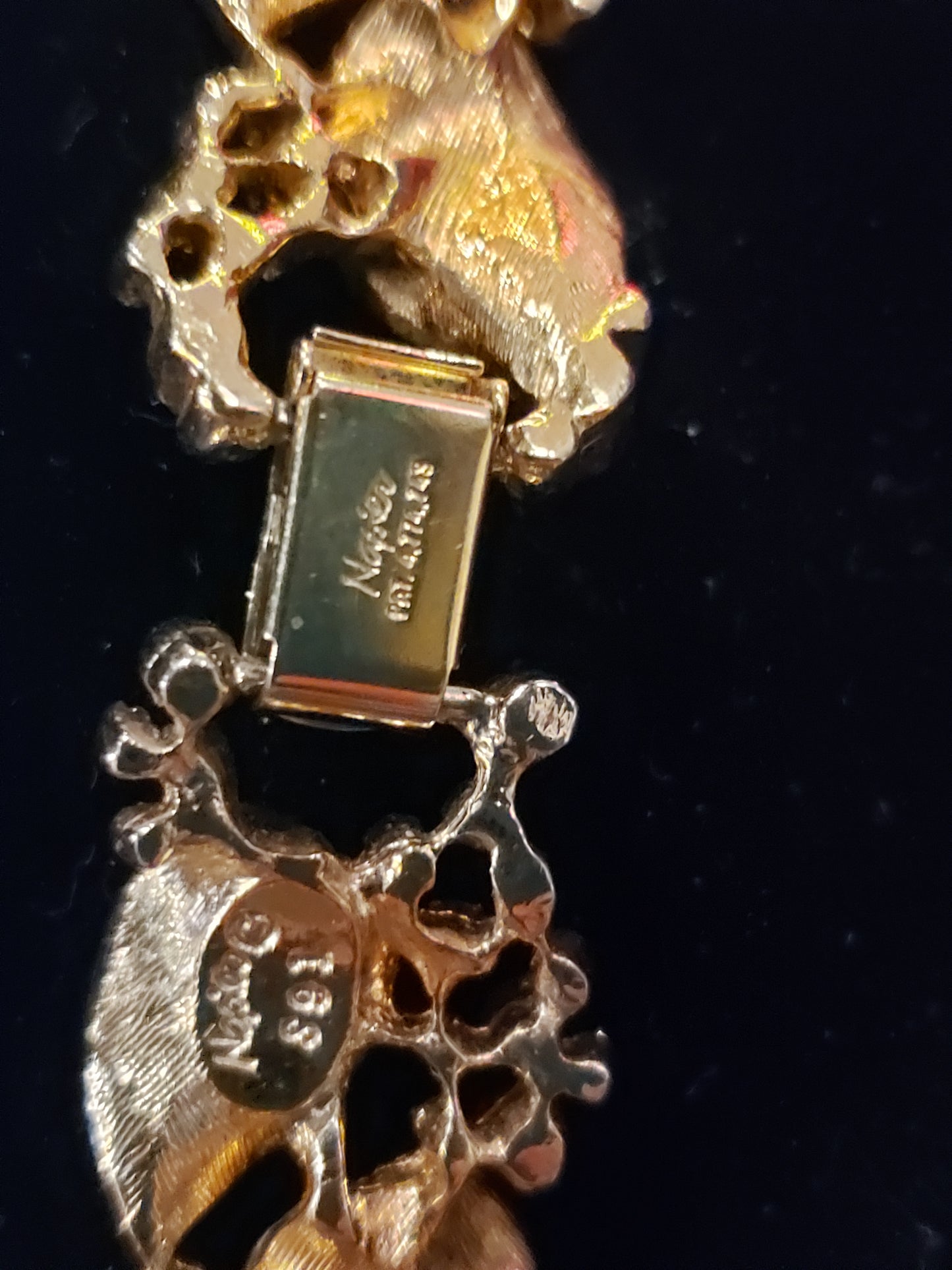 NAPIER Leaves and Berries goldtone necklace