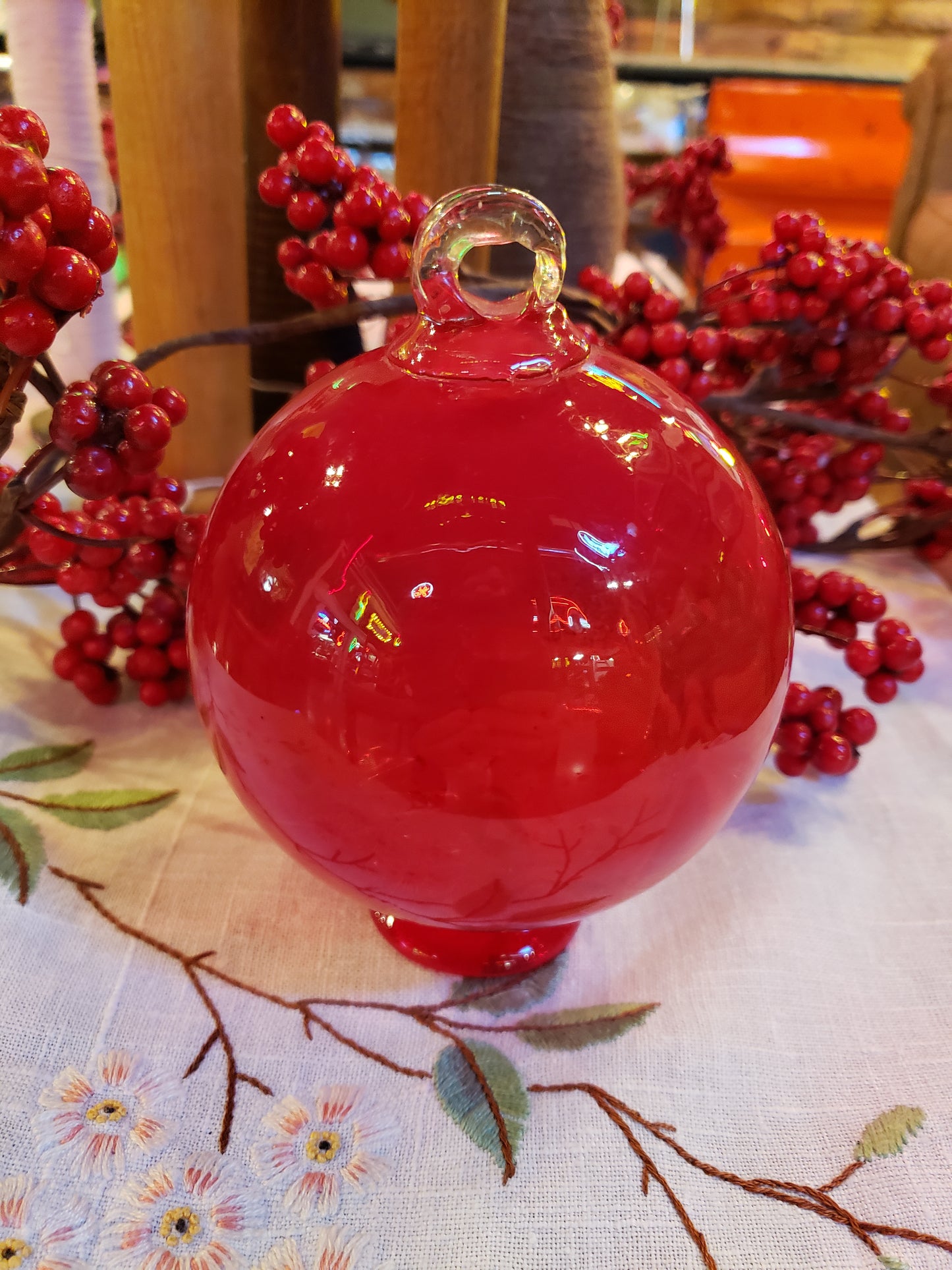 Red blown Glass ornament
