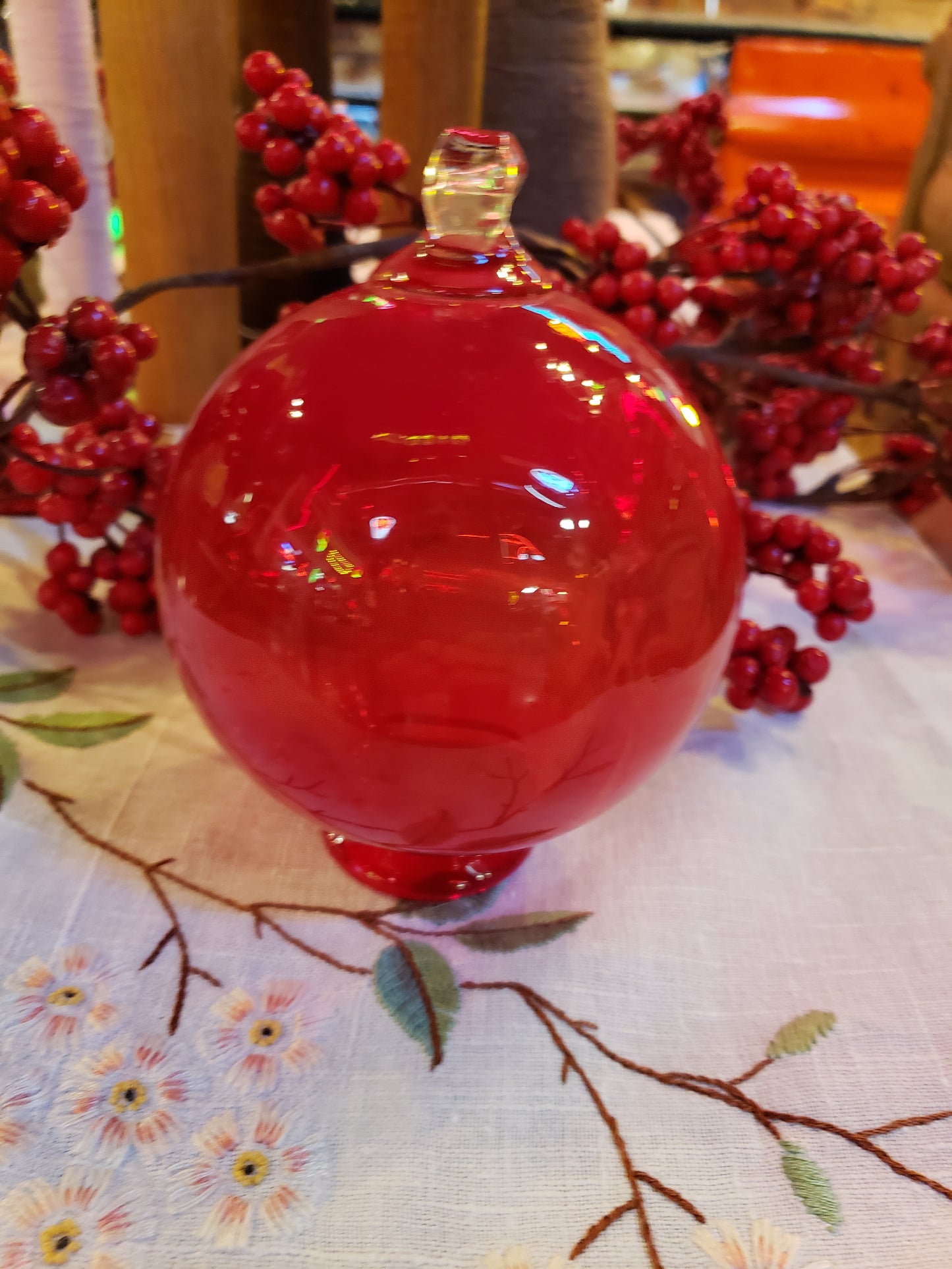 Red blown Glass ornament