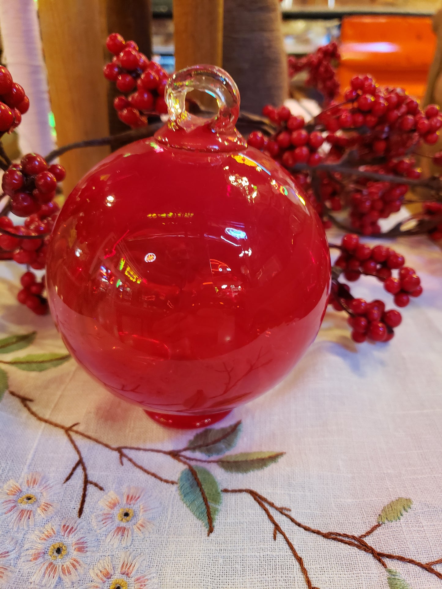 Red blown Glass ornament