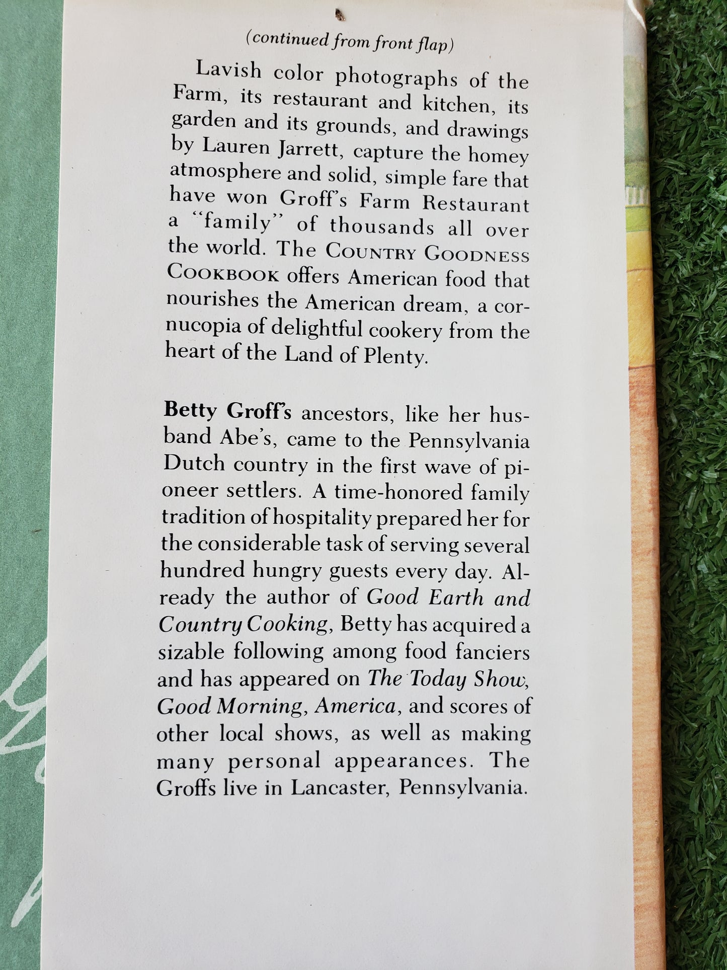Betty Groff's Country Goodness Cookbook