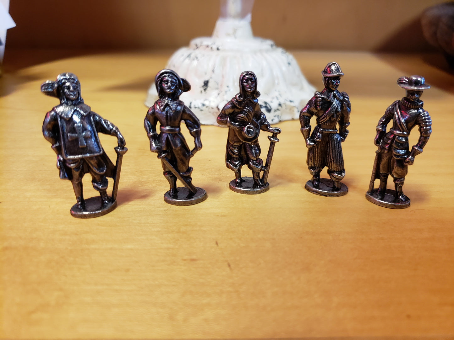 Set of 5 pewter soldiers