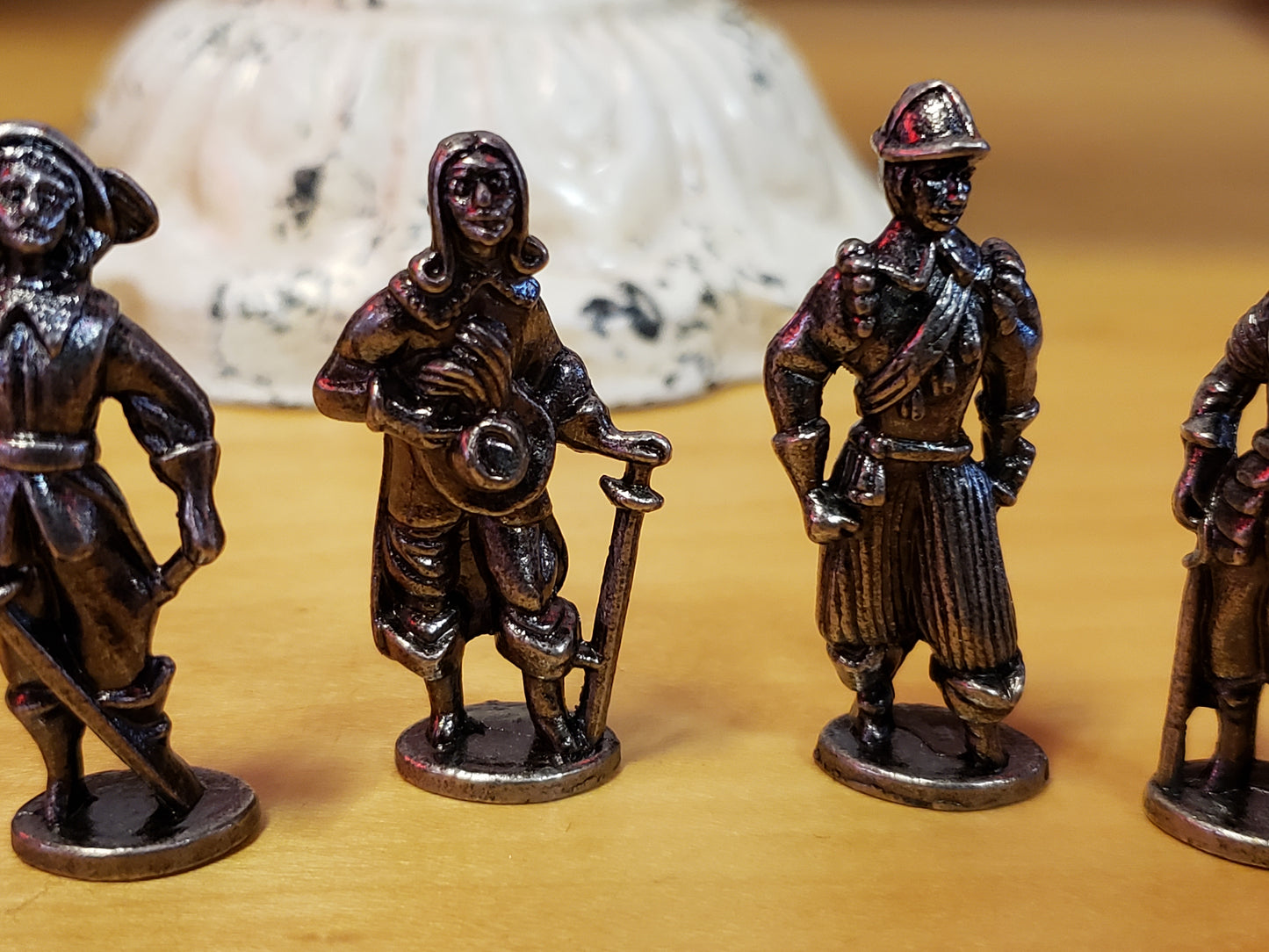 Set of 5 pewter soldiers