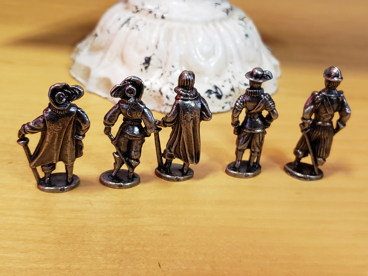 Set of 5 pewter soldiers