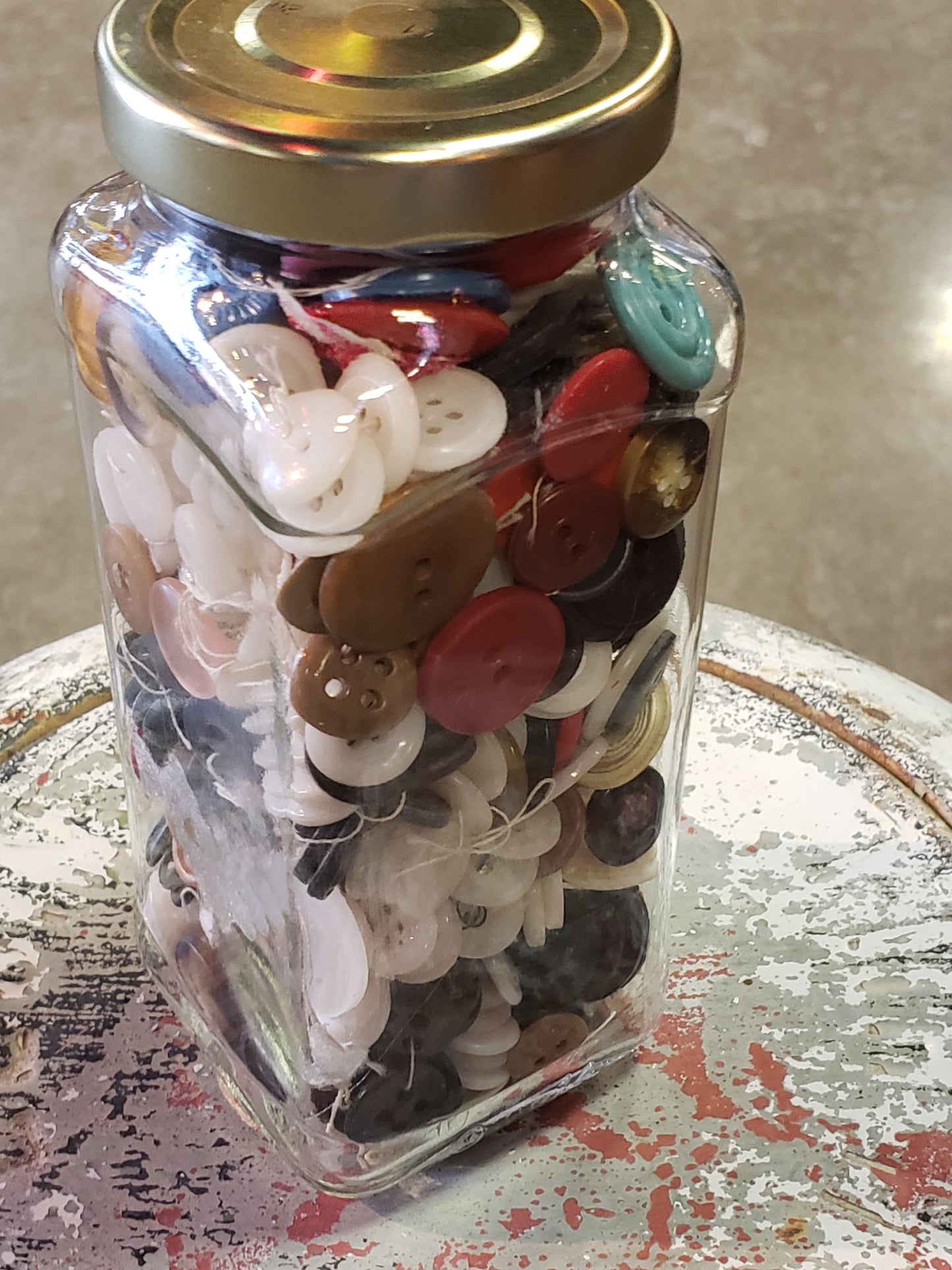 Jar of Vintage Buttons