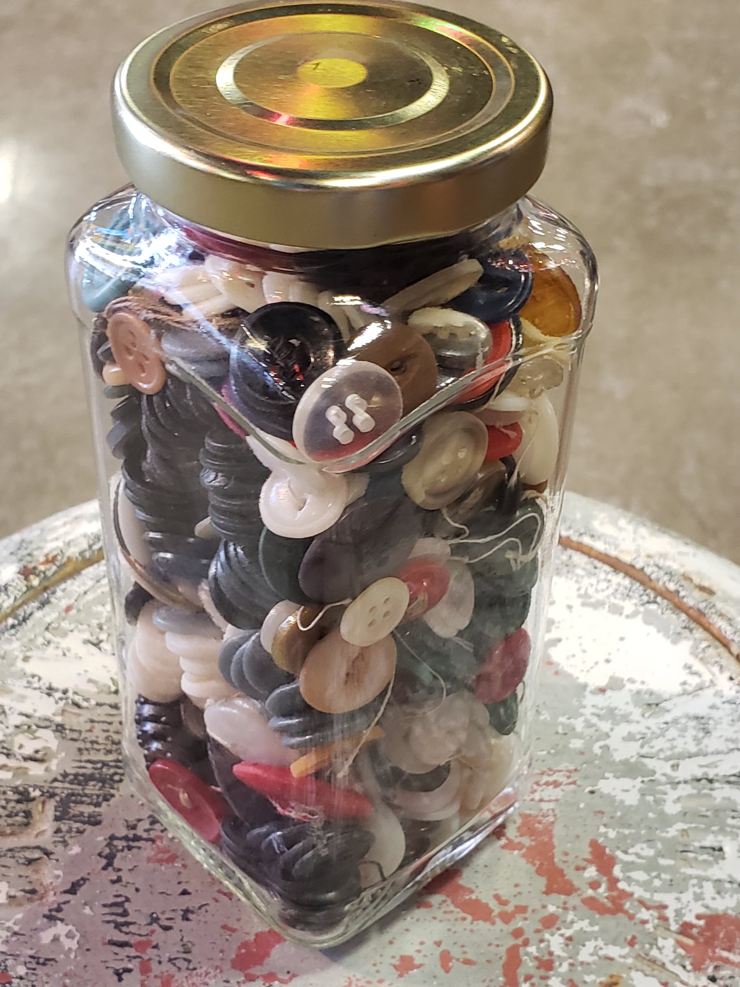 Jar of Vintage Buttons