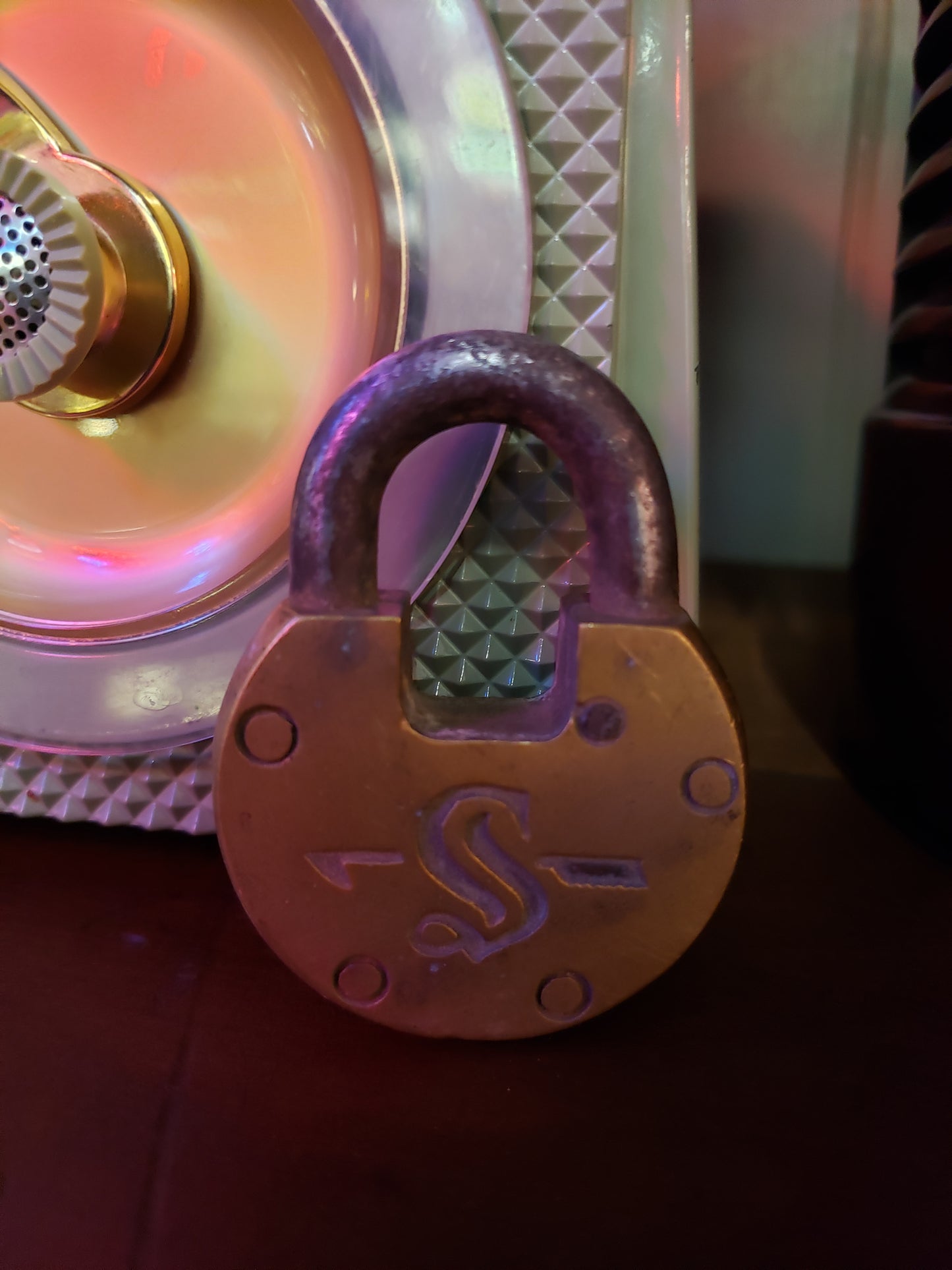 SLAYMAKER brass padlock (no key)