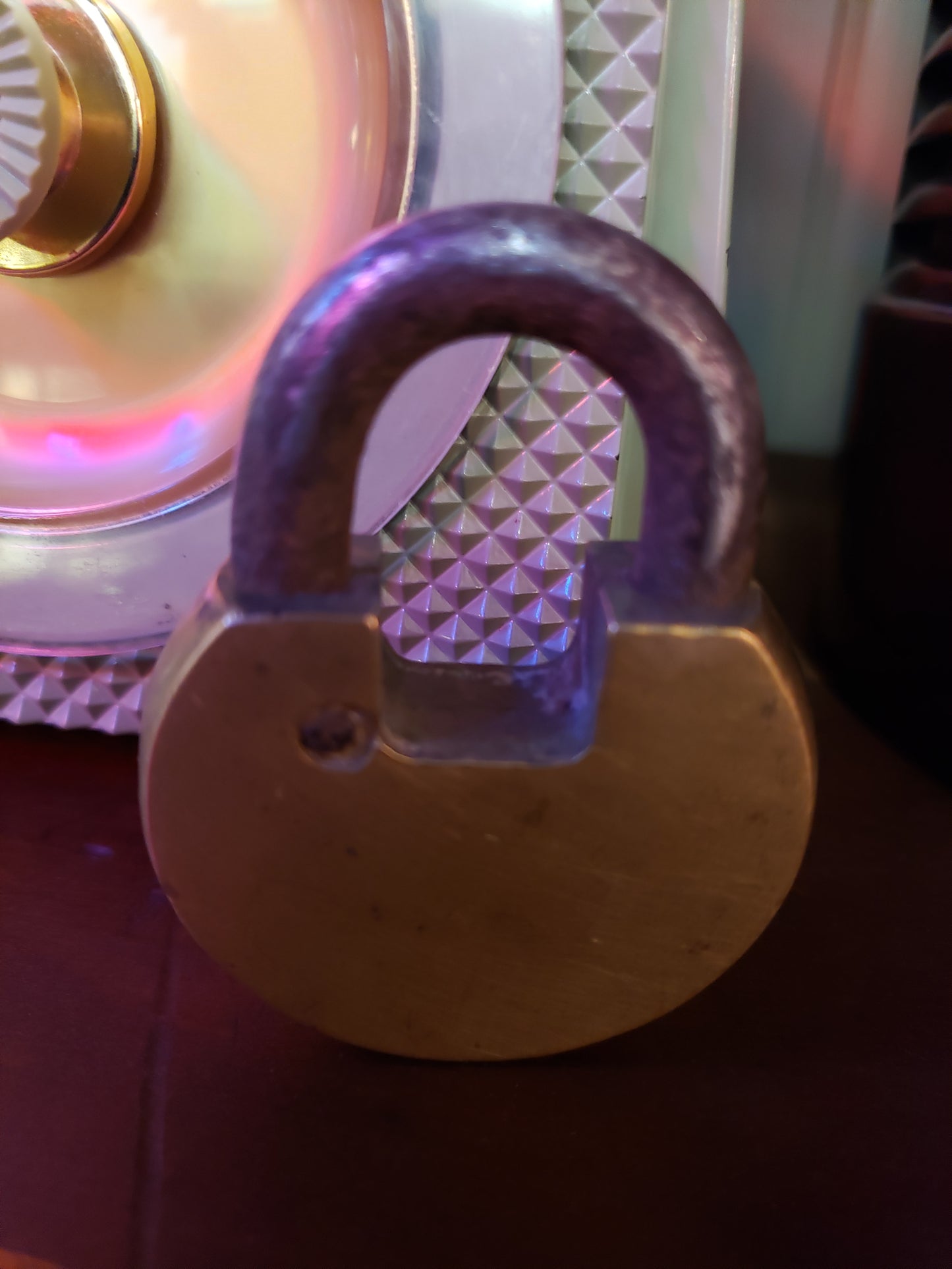 SLAYMAKER brass padlock (no key)