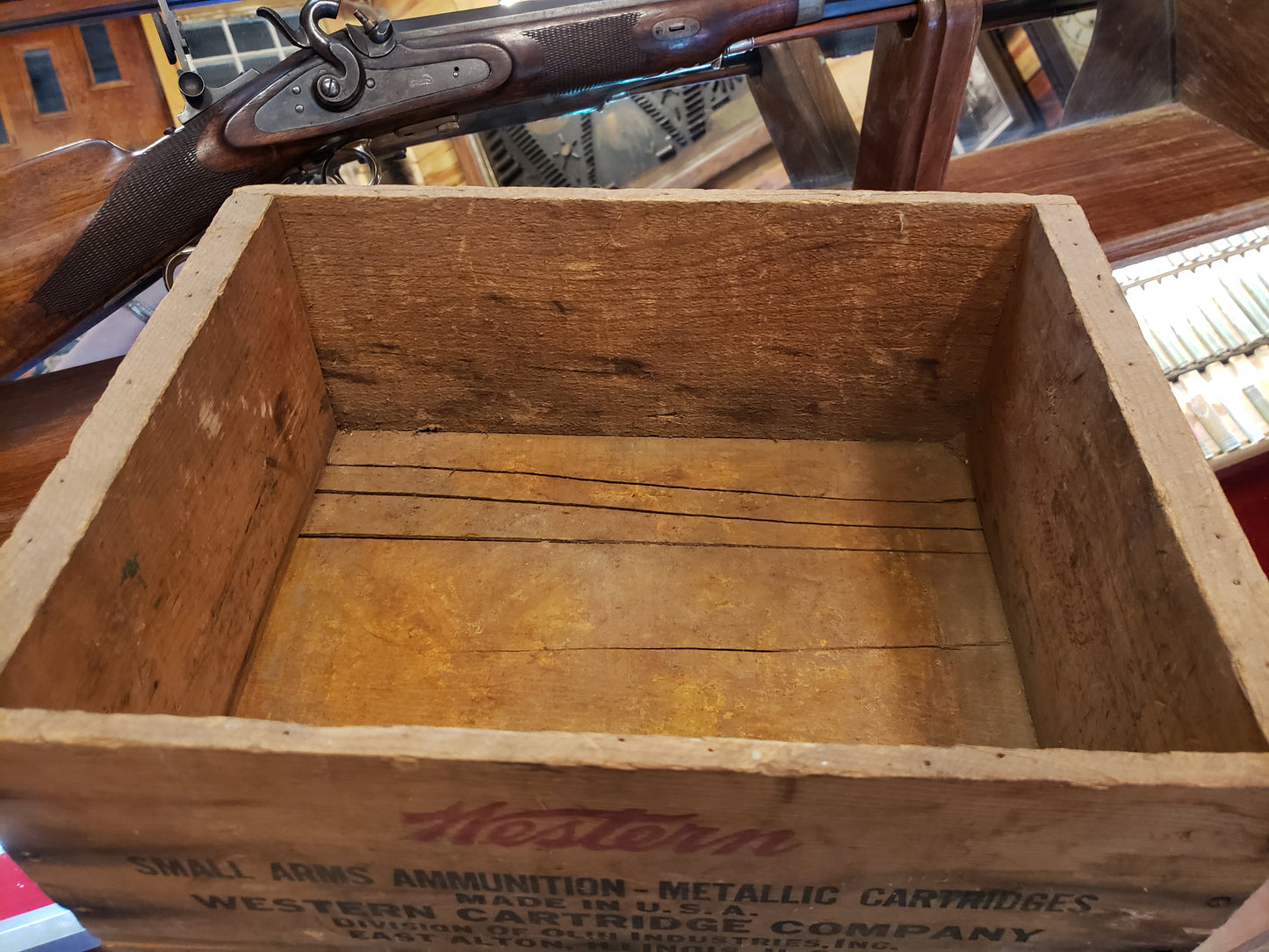 WESTERN CARTRIDGE CO. wood crate