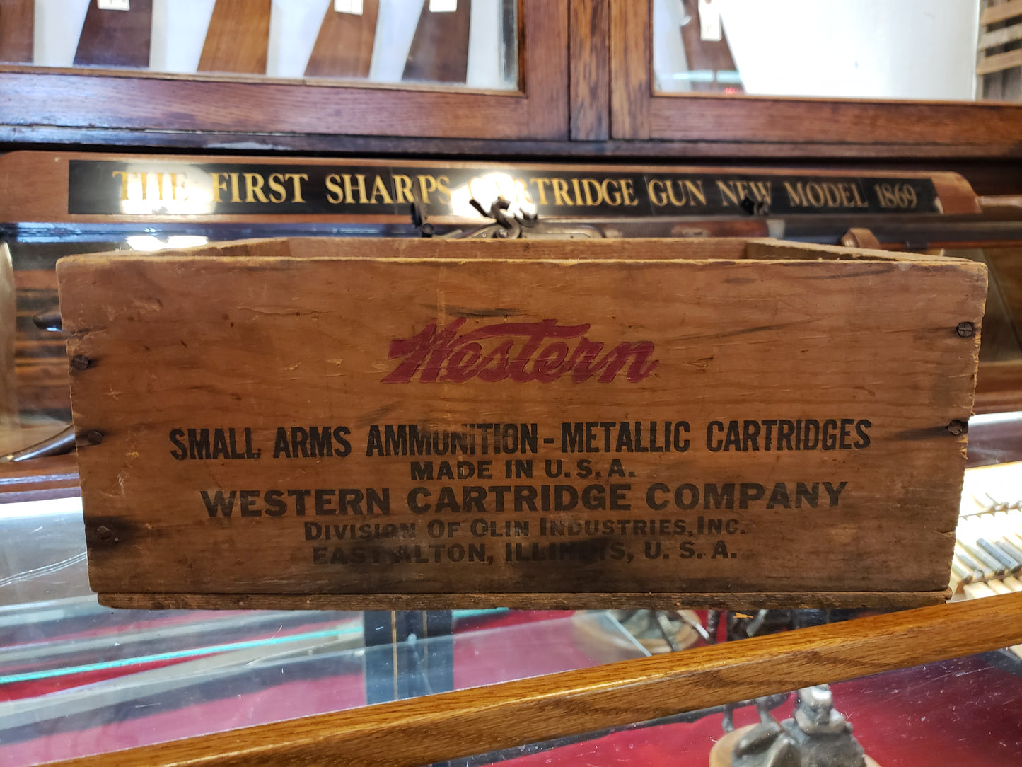 WESTERN CARTRIDGE CO. wood crate