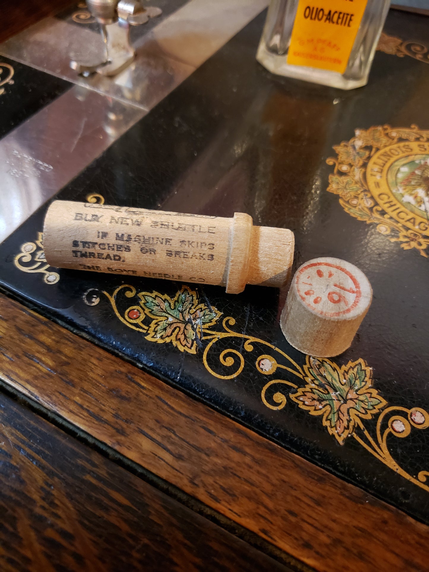 Wooden case for Boye sewing machine needles (empty)