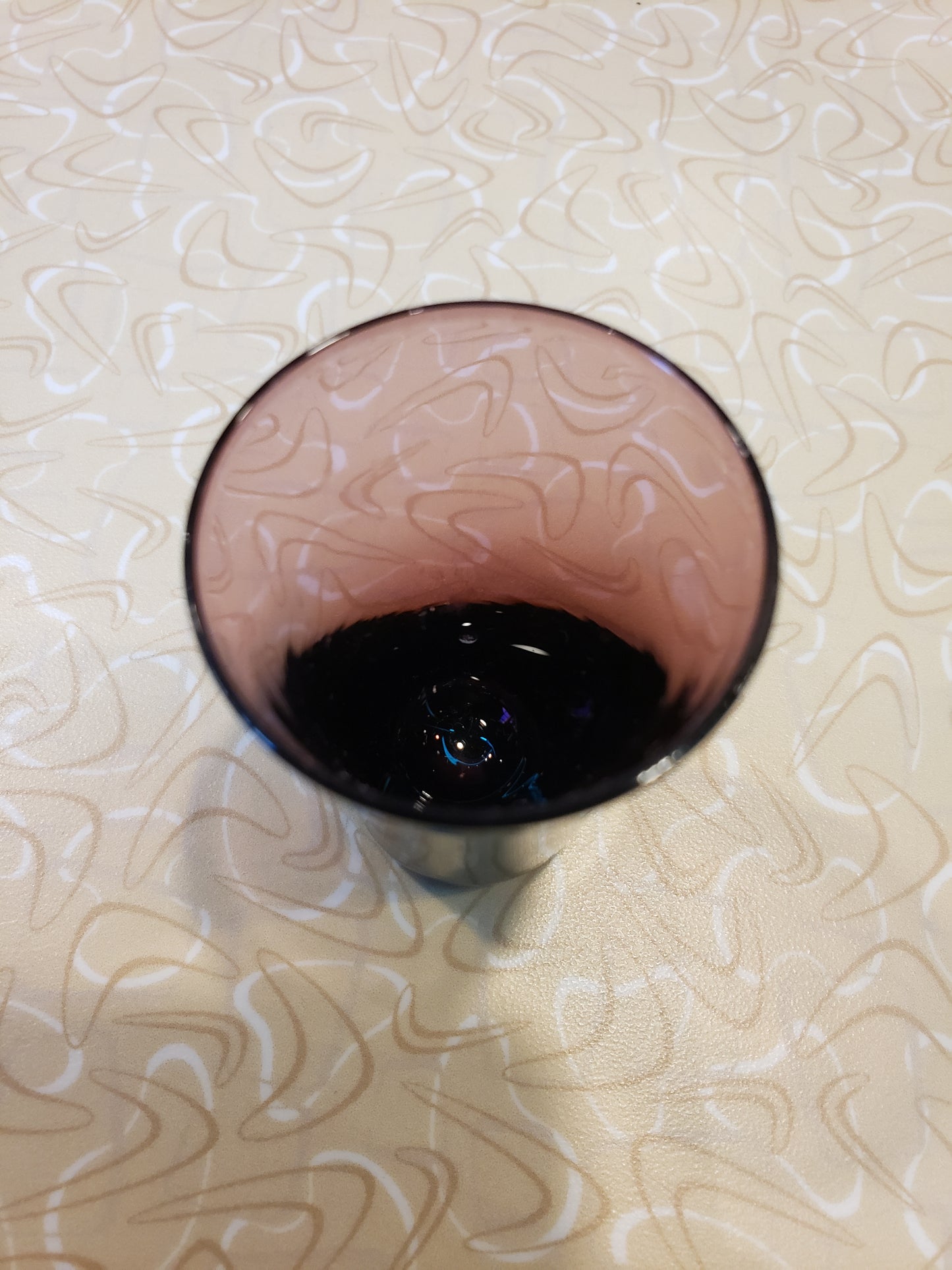 Purple blown glass shot glass