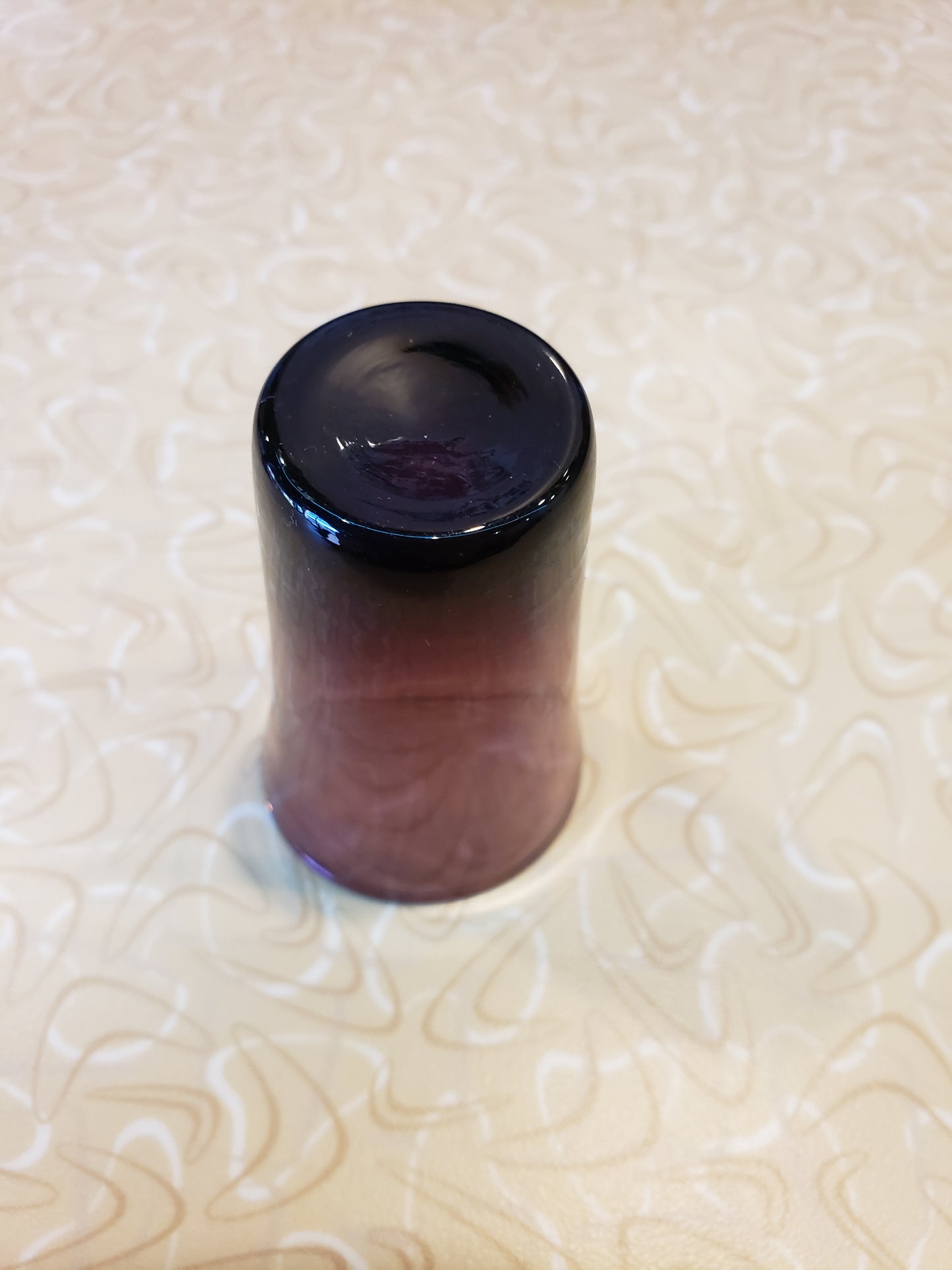Purple blown glass shot glass