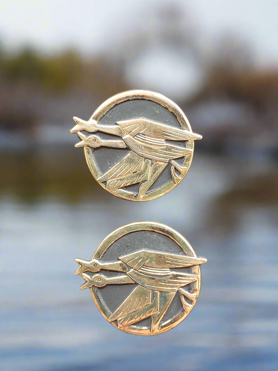 Canadian Geese Cuff Link set