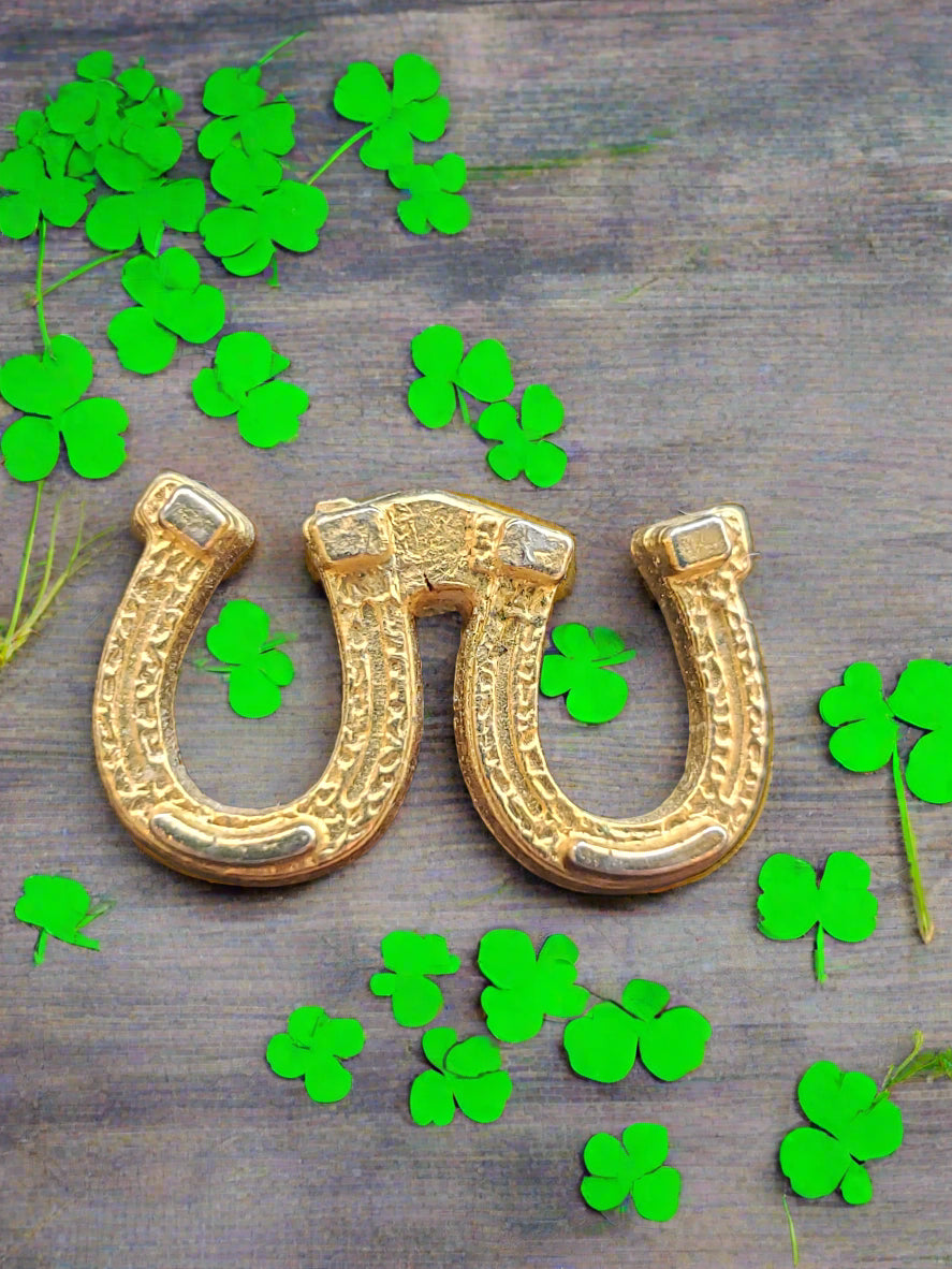 Golden Horseshoes lapel pin