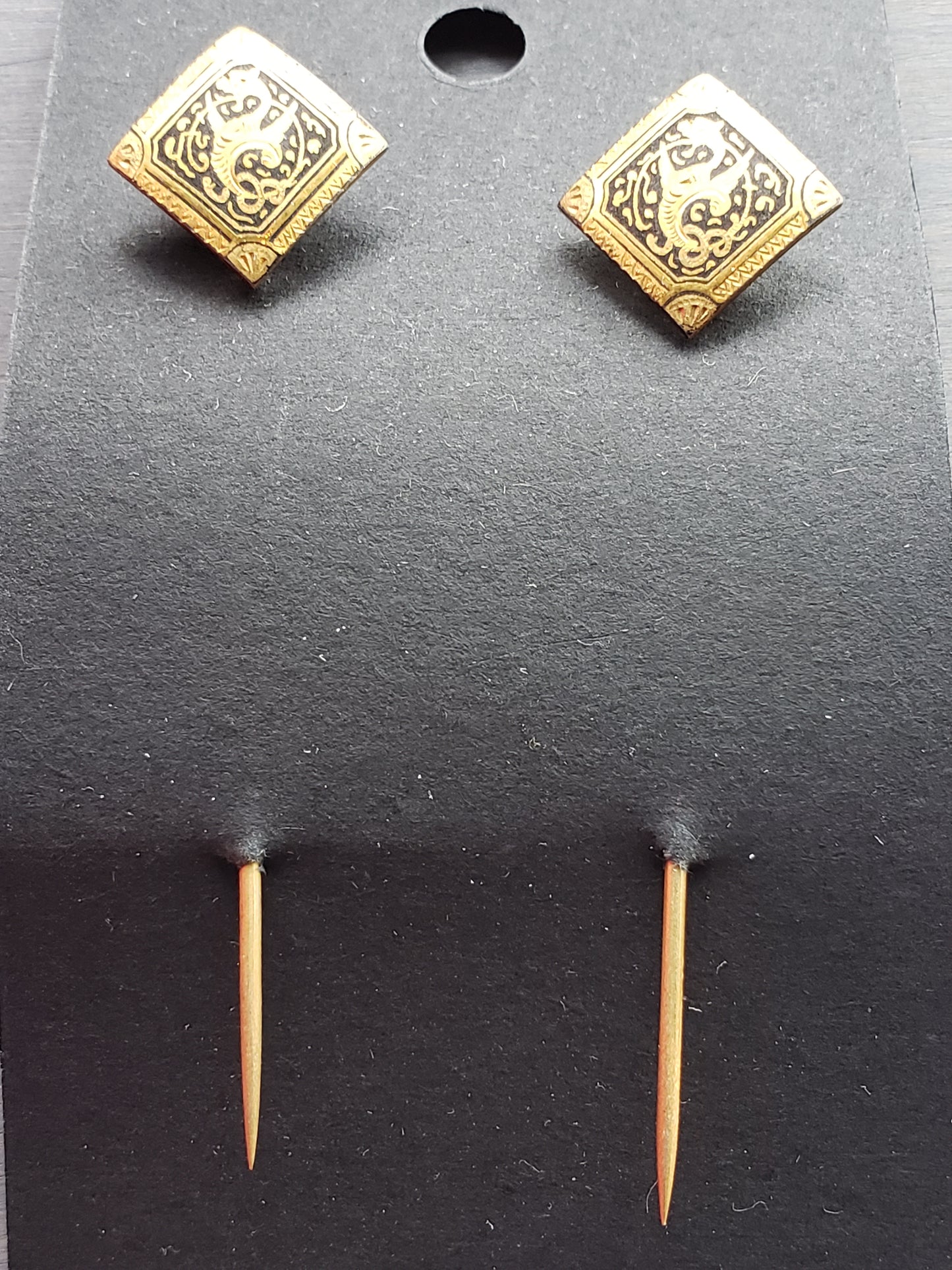 Brass Dragon Hat Pin Set