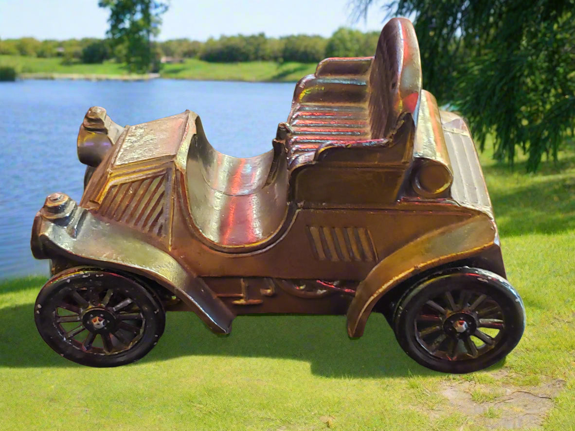 Bronze convertible car bank