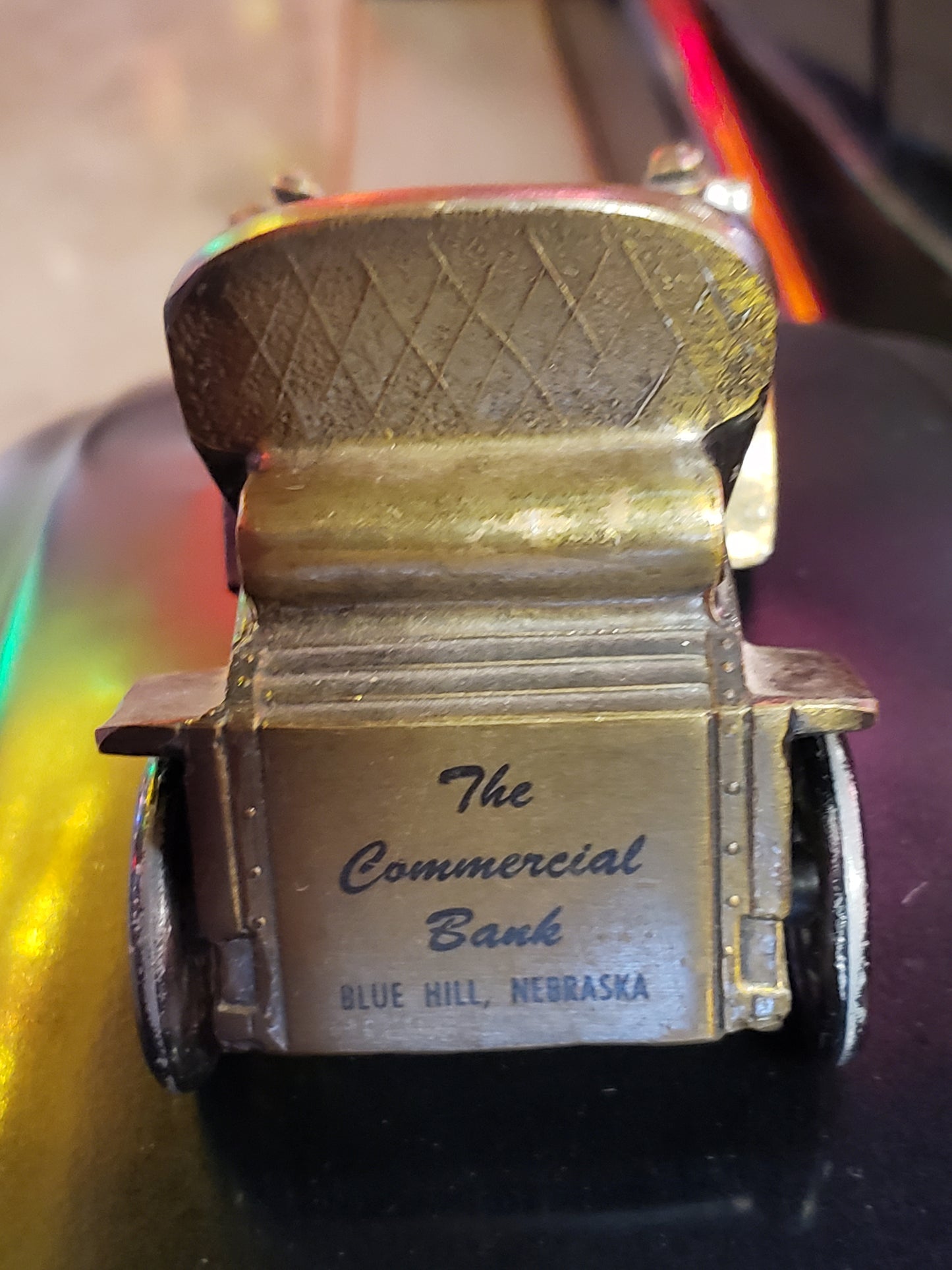 Bronze convertible car bank