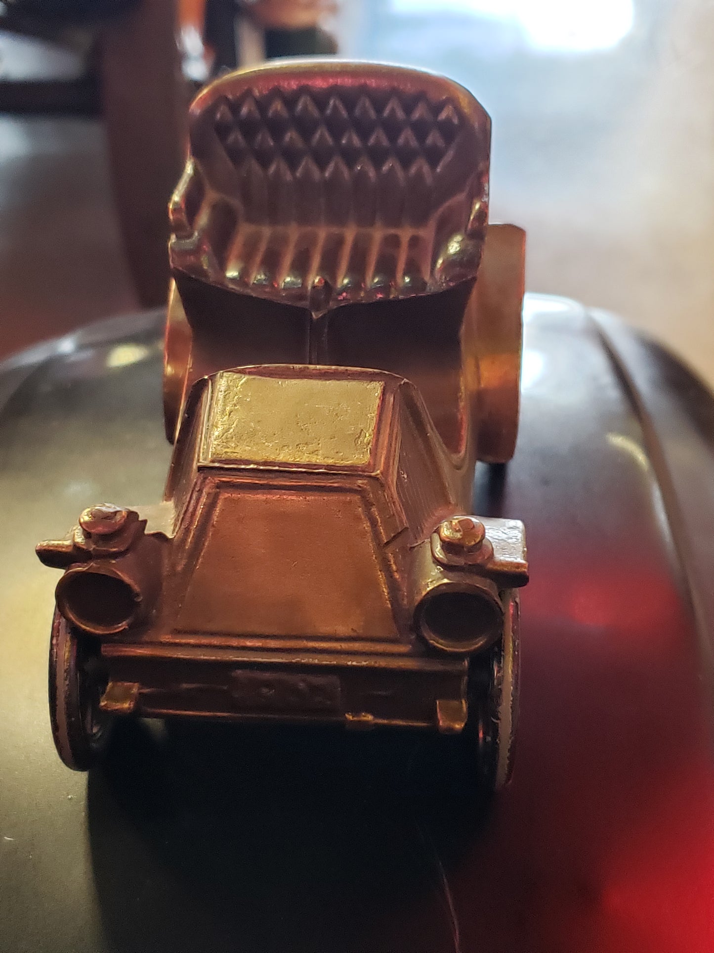 Bronze convertible car bank