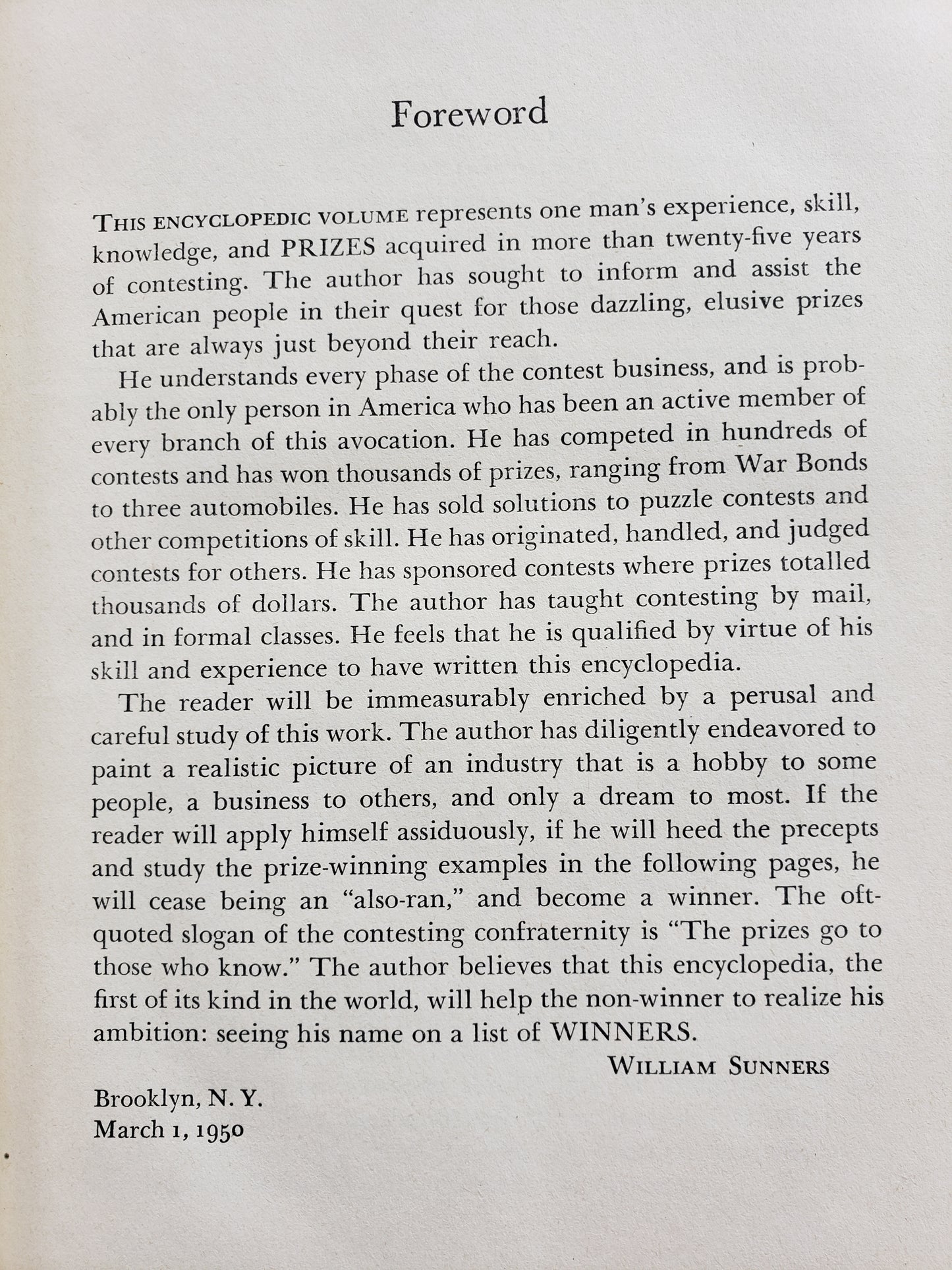 How to Win Prize Contests, by William Sunners