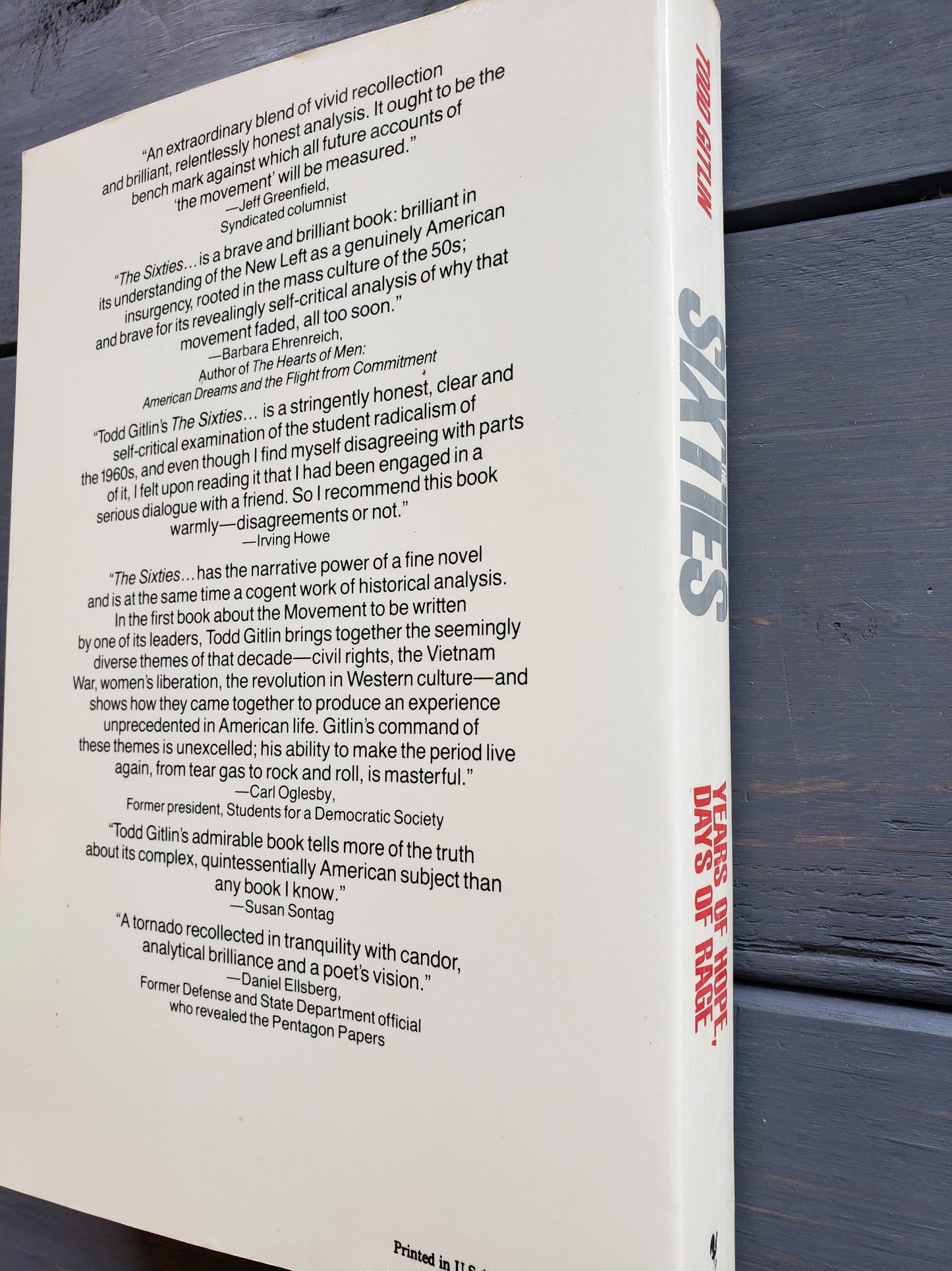 The Sixties, Years of Hope, Days of Rage by Todd Gitlin