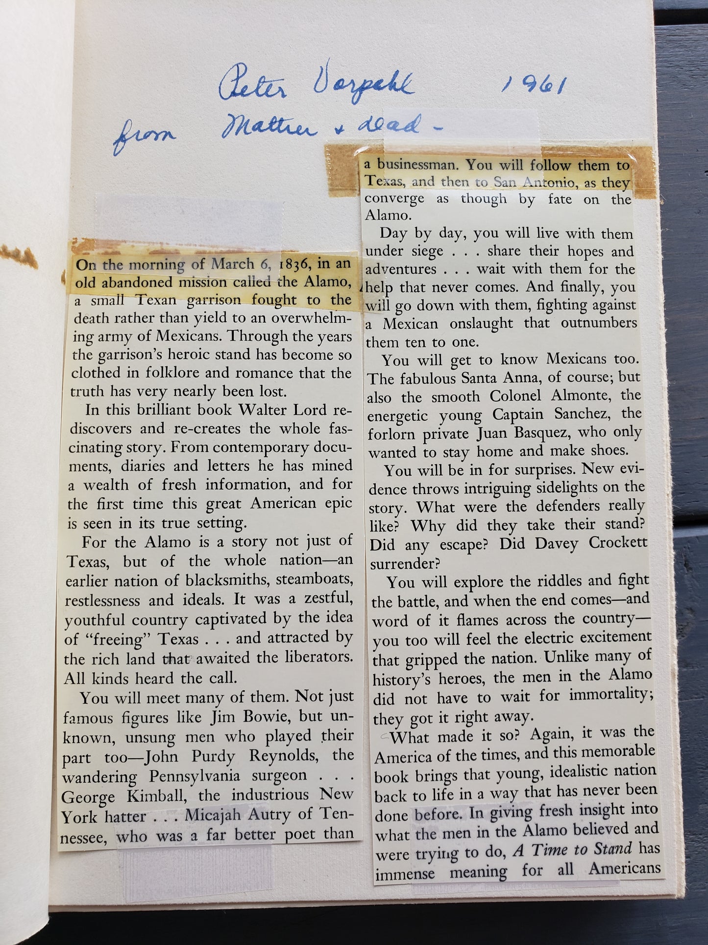 A Time To Stand by Walter Lord (first edition 1961)