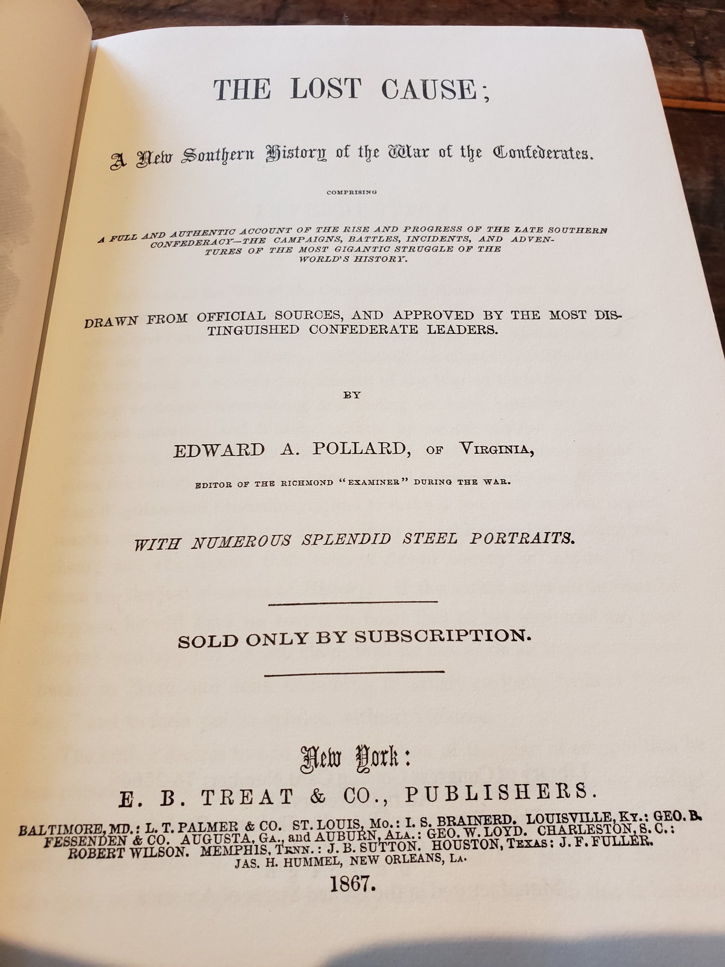The Lost Cause by E.A. Pollard