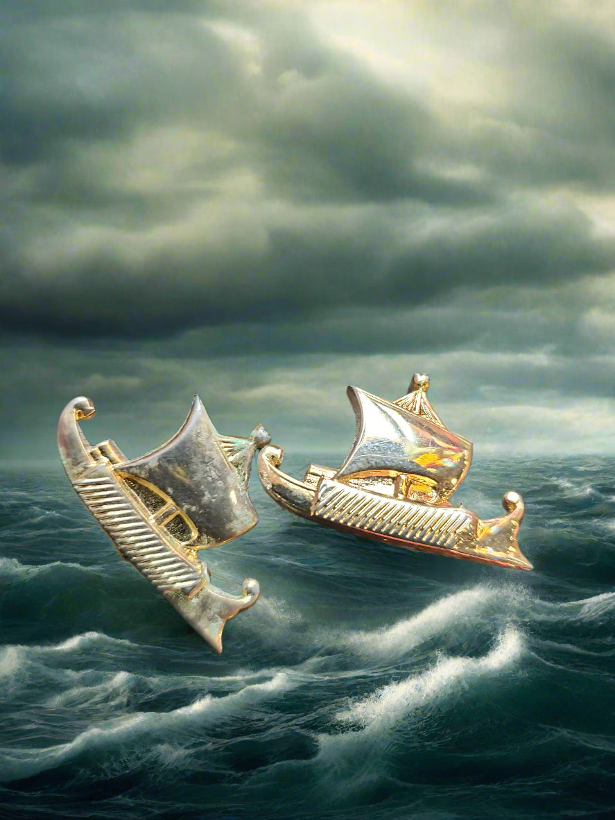 Viking Ship Cuff Links