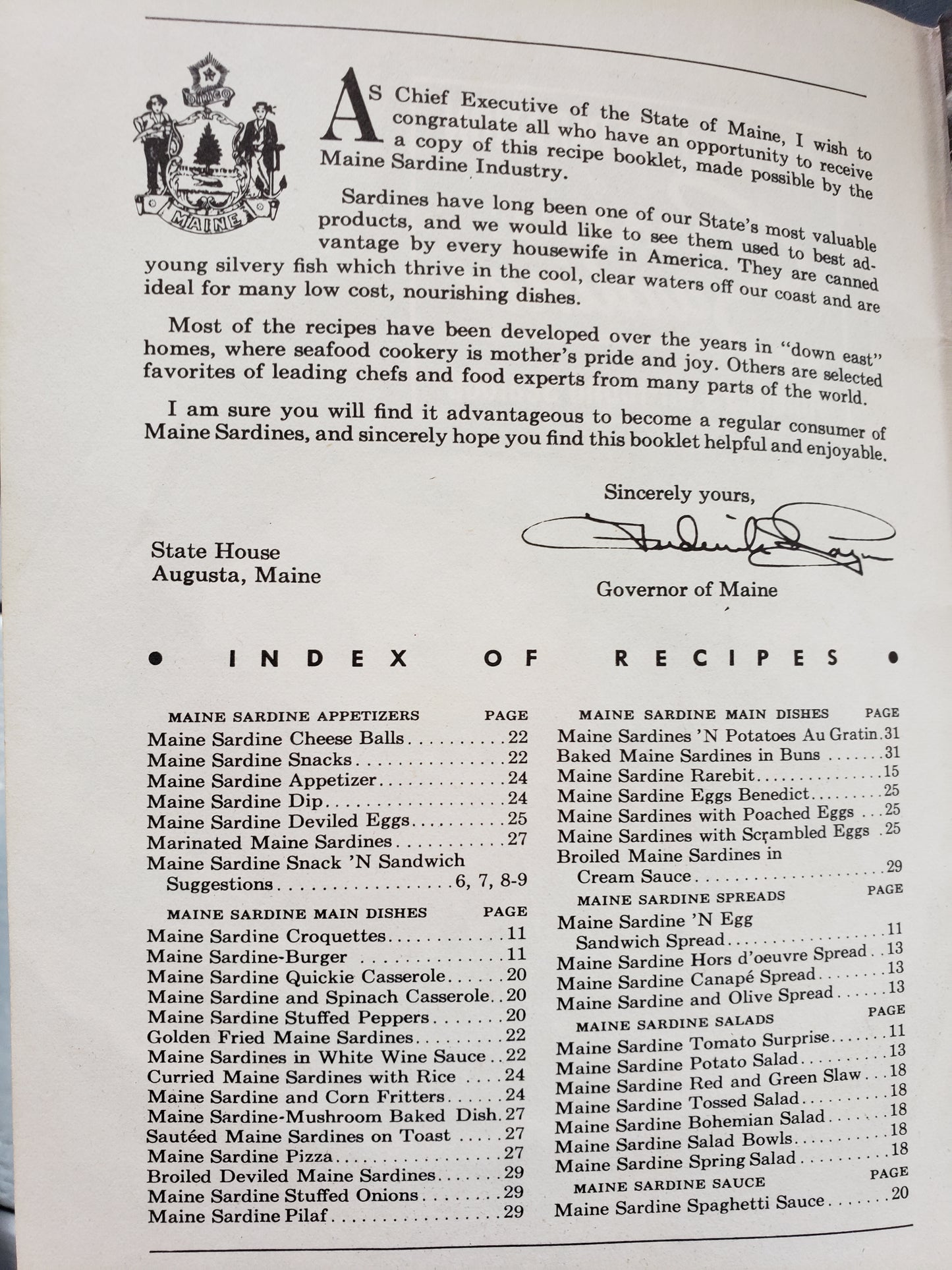 Maine Sardines cookbook