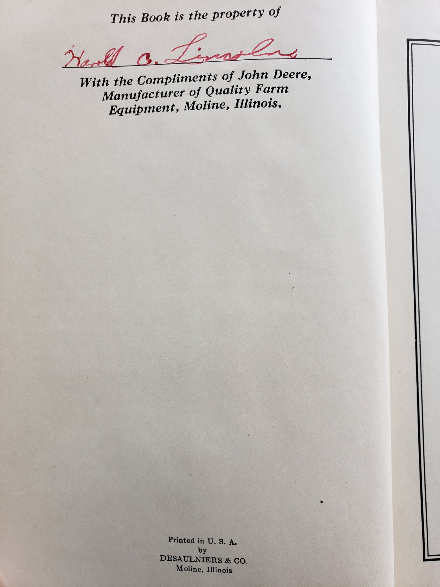 The Operation, Care and Repair of Farm Machinery Thirteenth Edition,