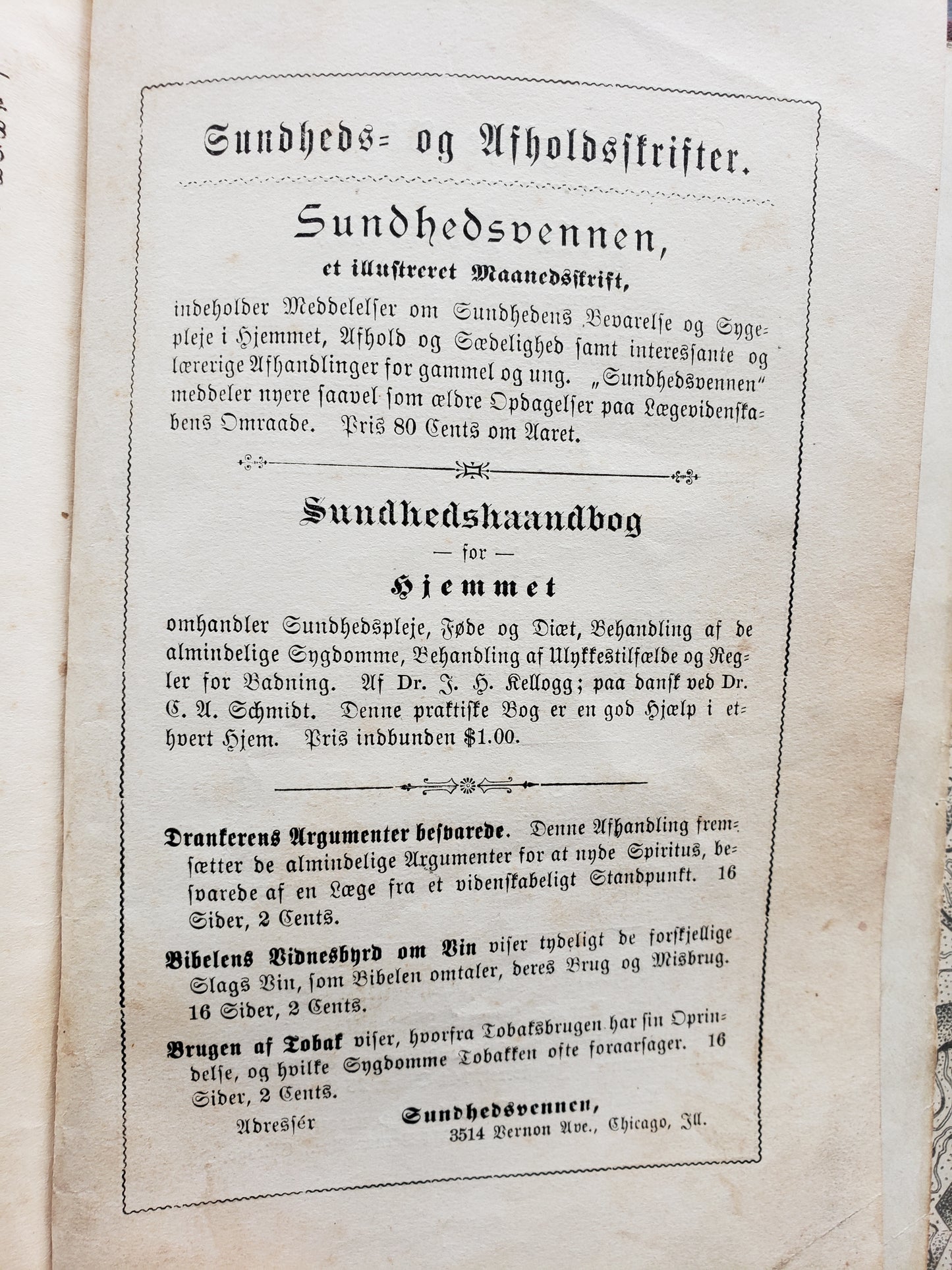 Sundhedshaandbog (1888) Health handbook for Home