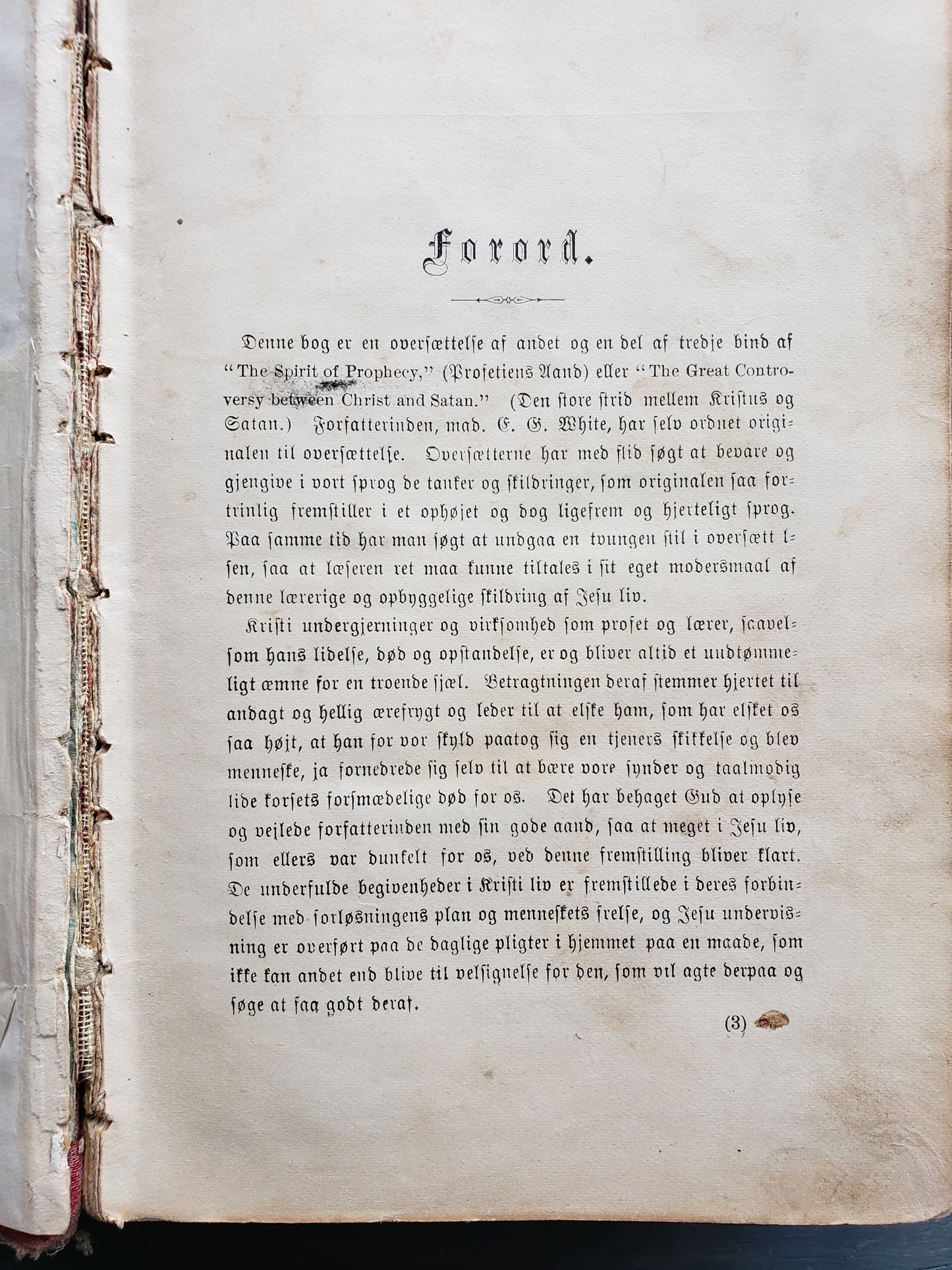 (1888) Life Of Christ - Danish (Kristi Liv) By E. G. White